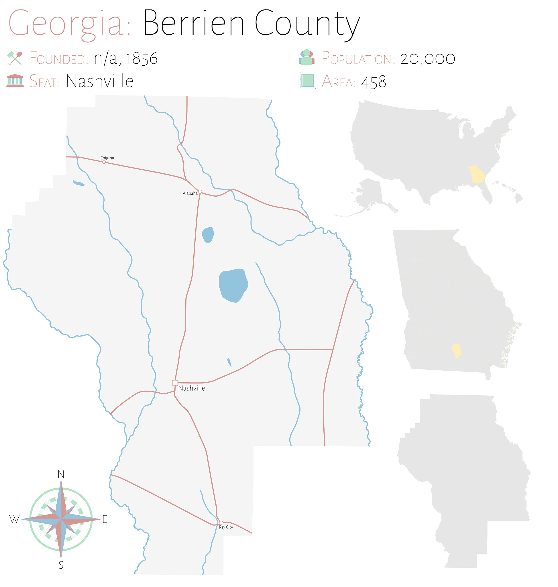 map of in berrien county georgia