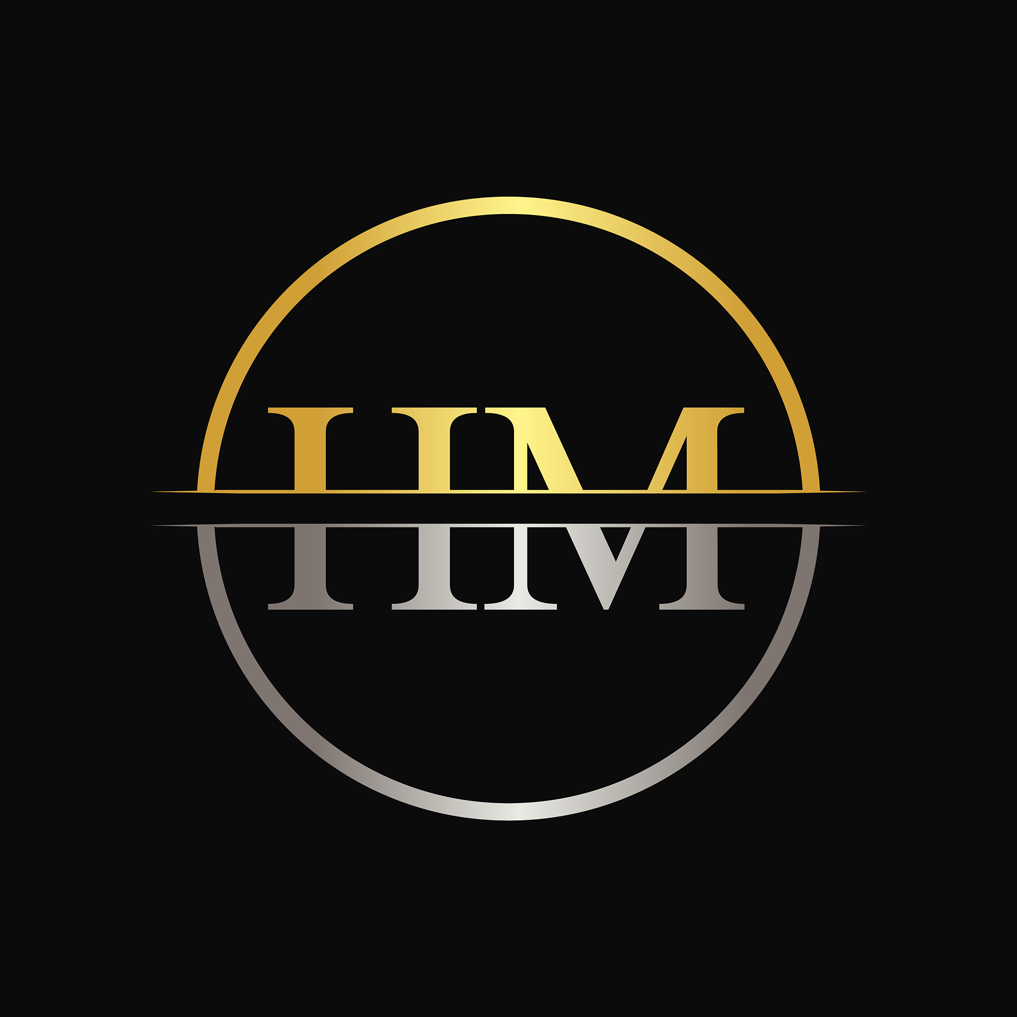 hm letter type logo design template abstract