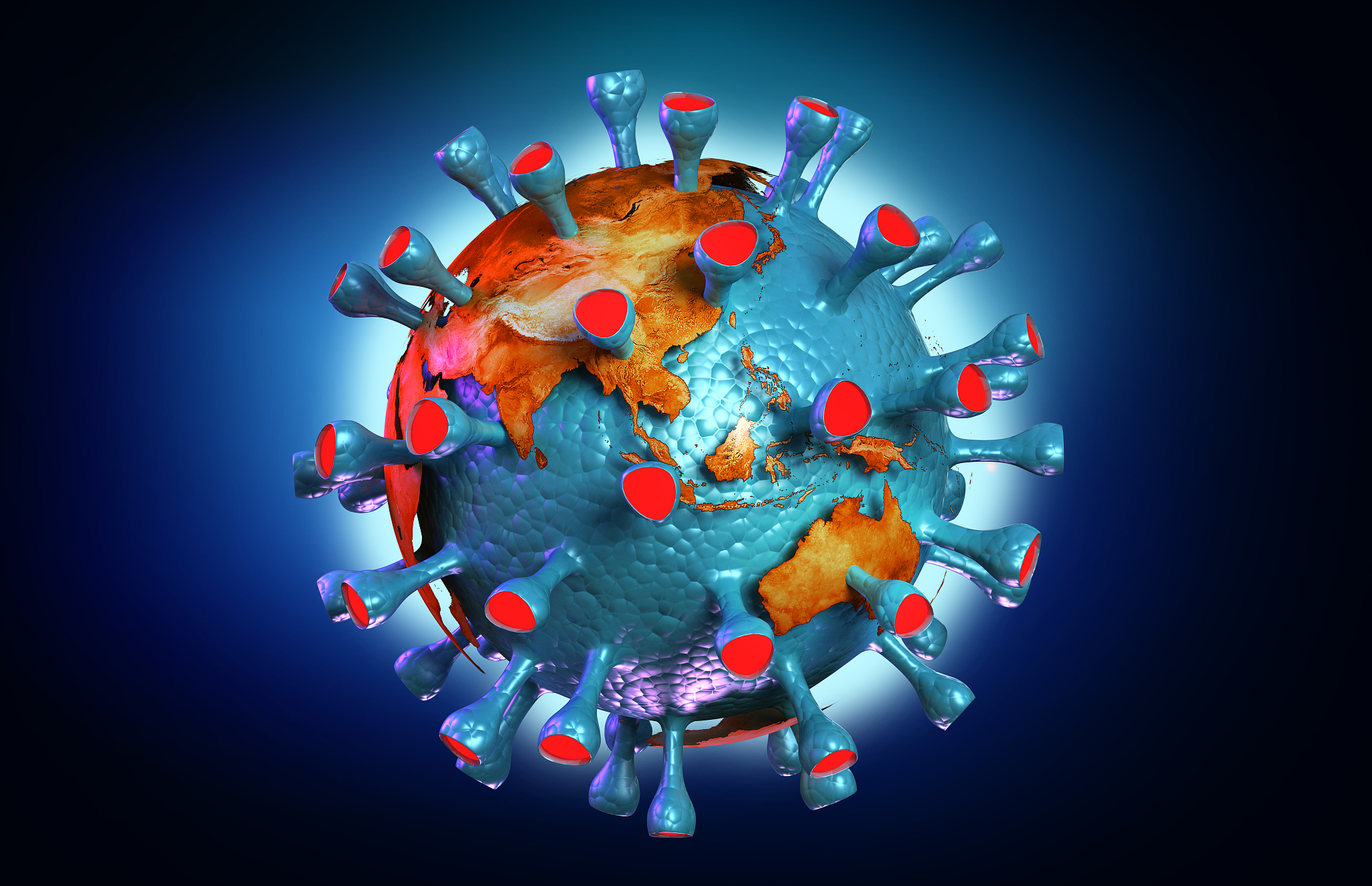 covid-19 pandemic symbol earth