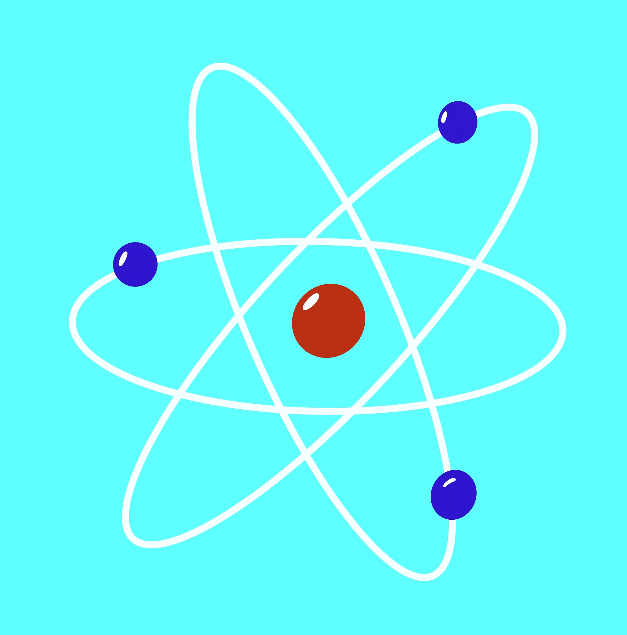 atom molecule science symbol drawing