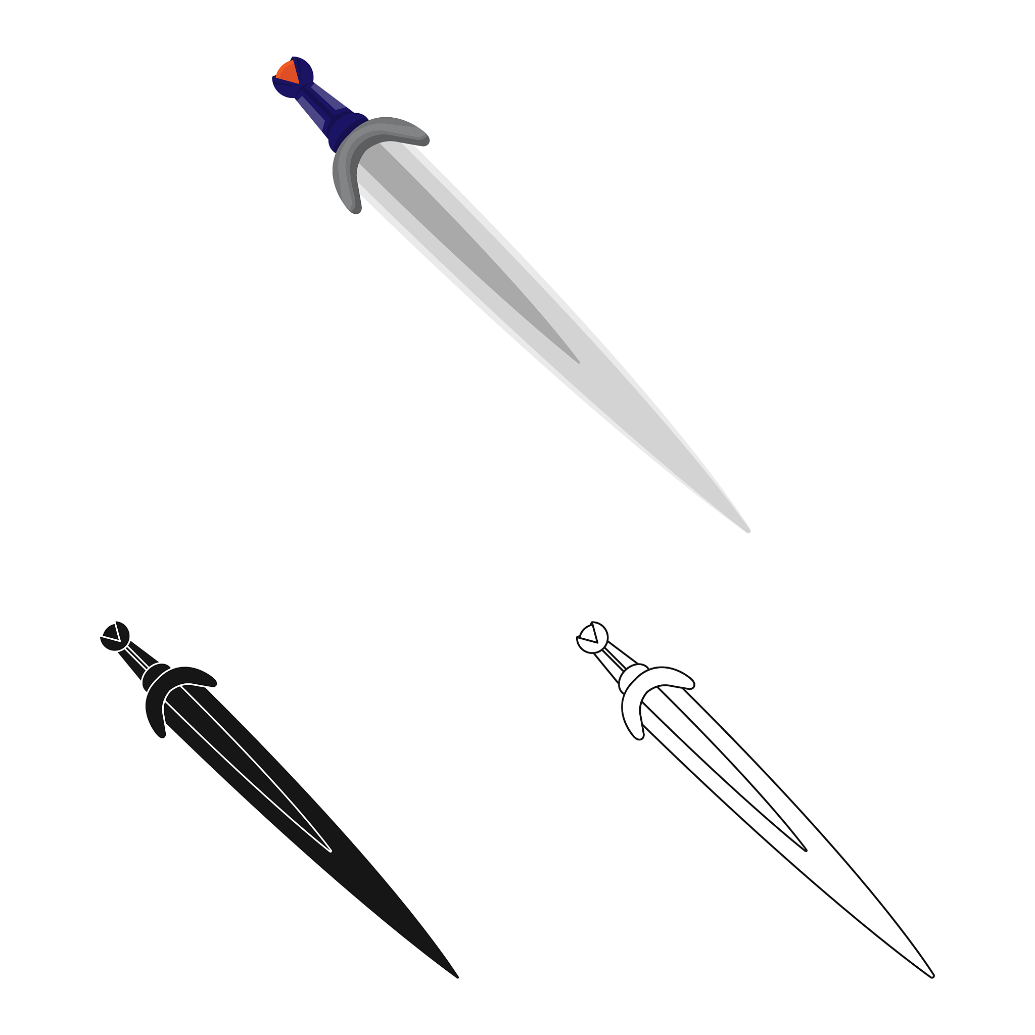 design game and armor symbol set of