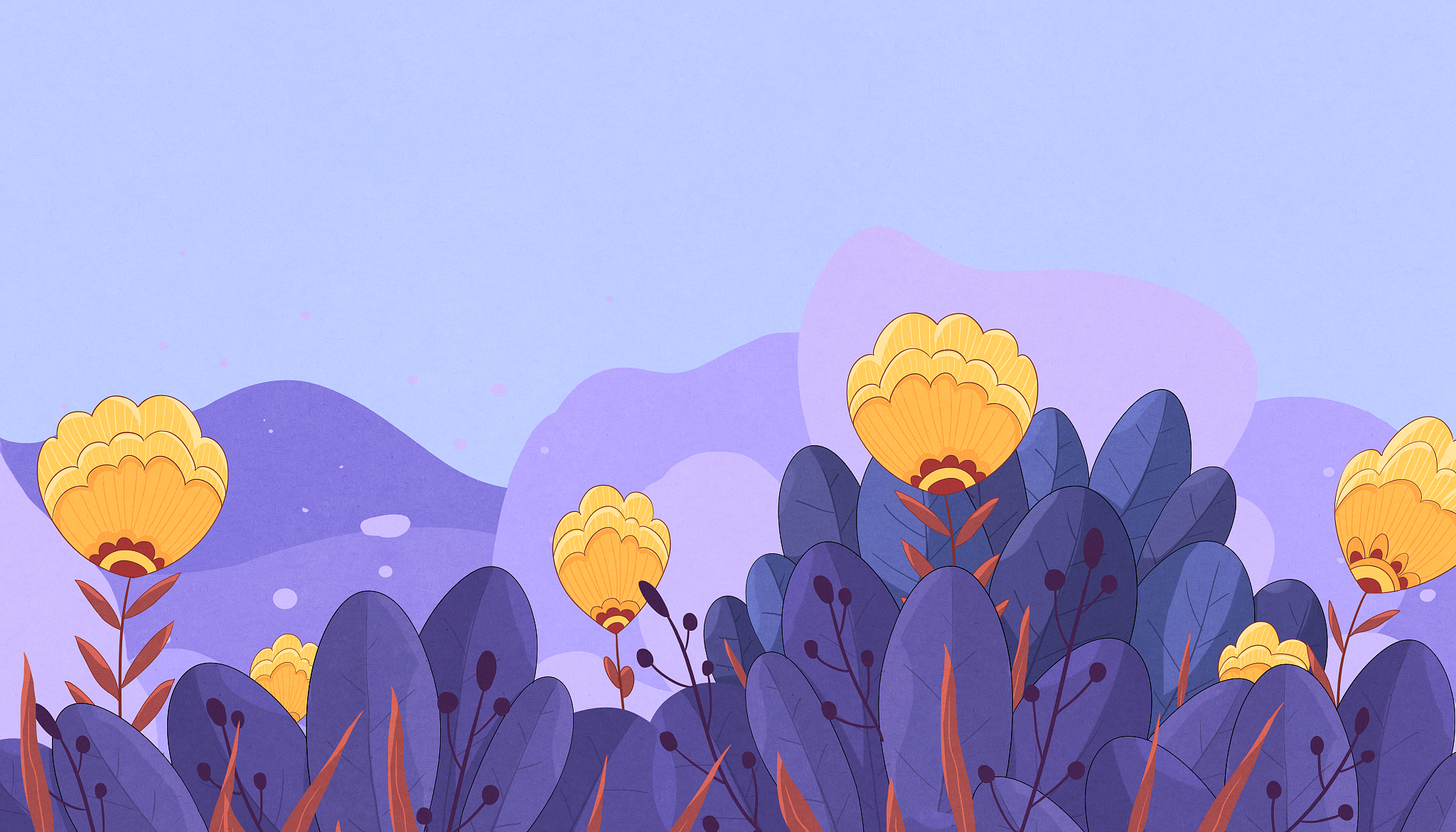 女生节插画花背景