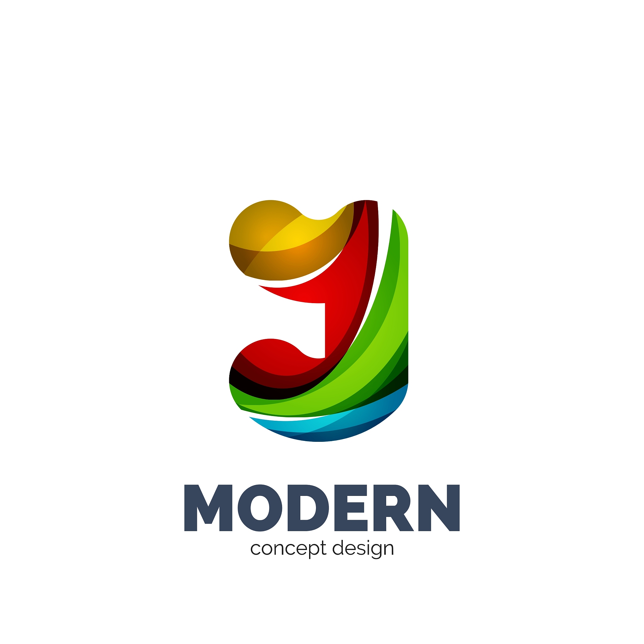 modern abstract futuristic logo