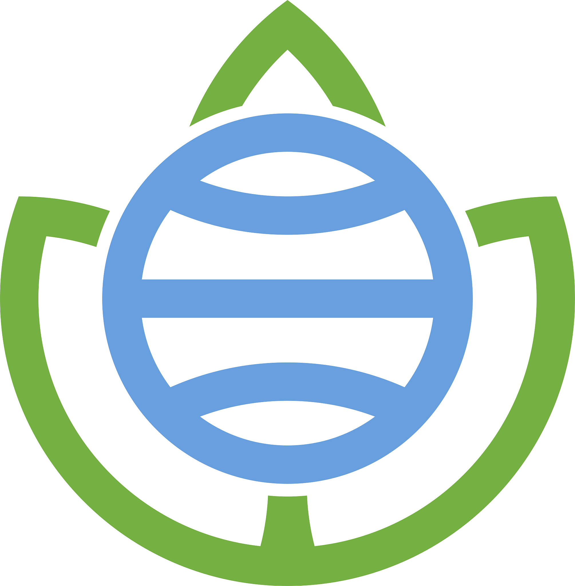 leaf and earth icon in flat and geometric style.