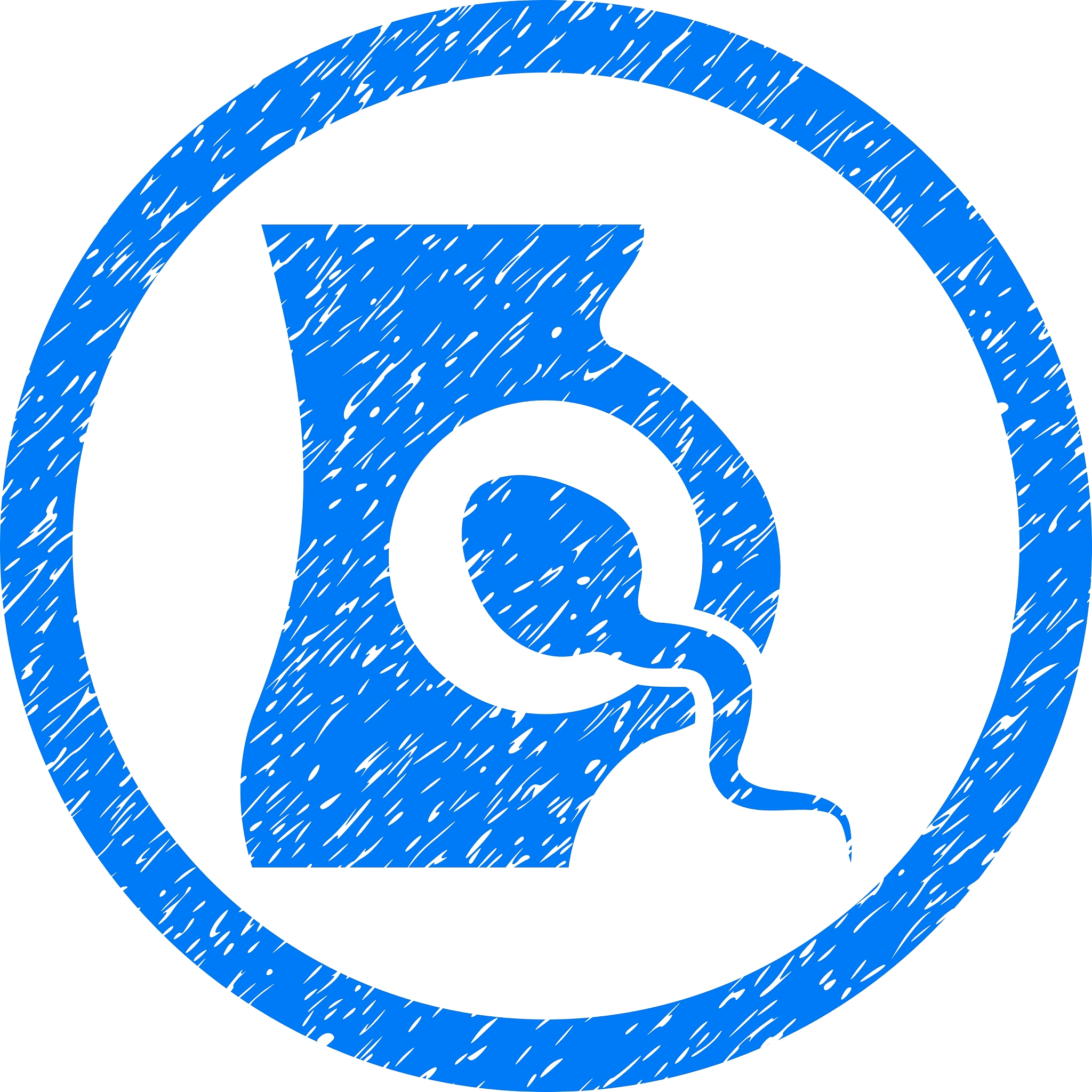 artificial insemination rounded icon rubber stamp