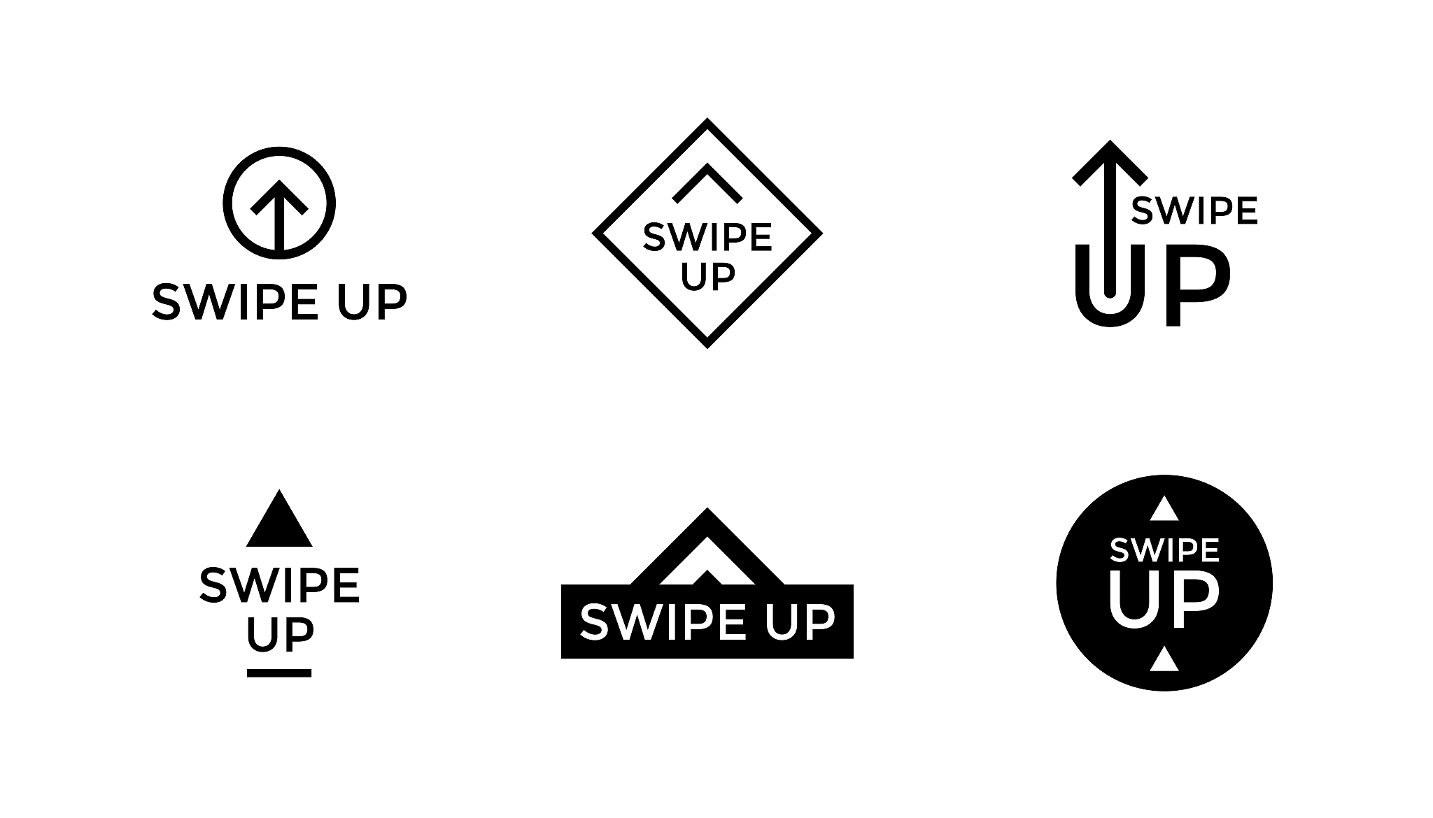 swipe up button scroll pictogram icon set isolated for blogger w