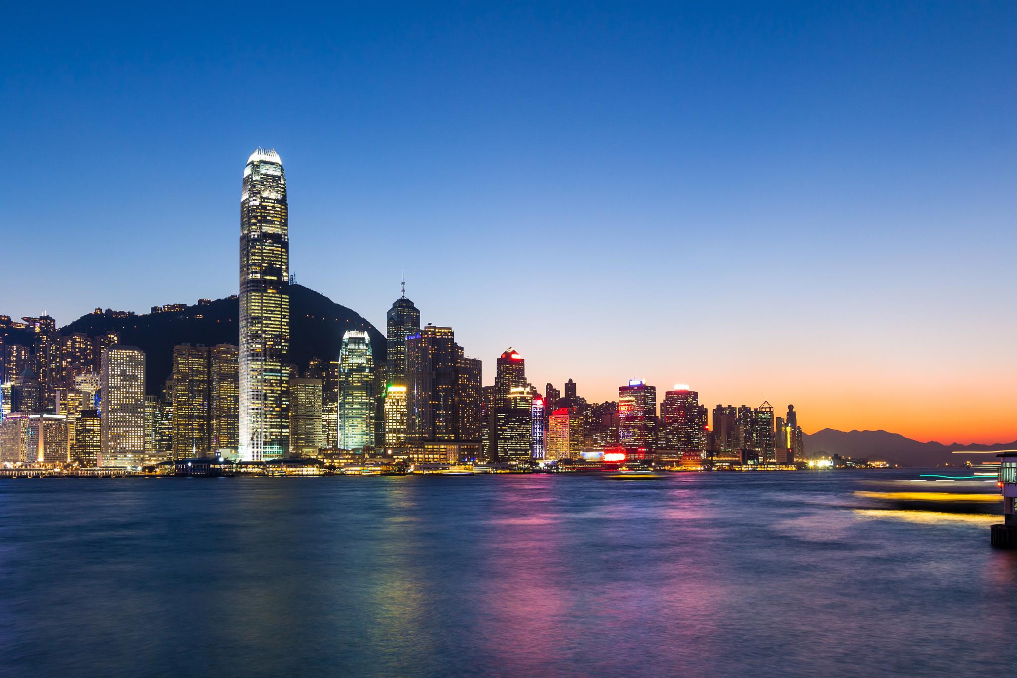 hong kong city at night
