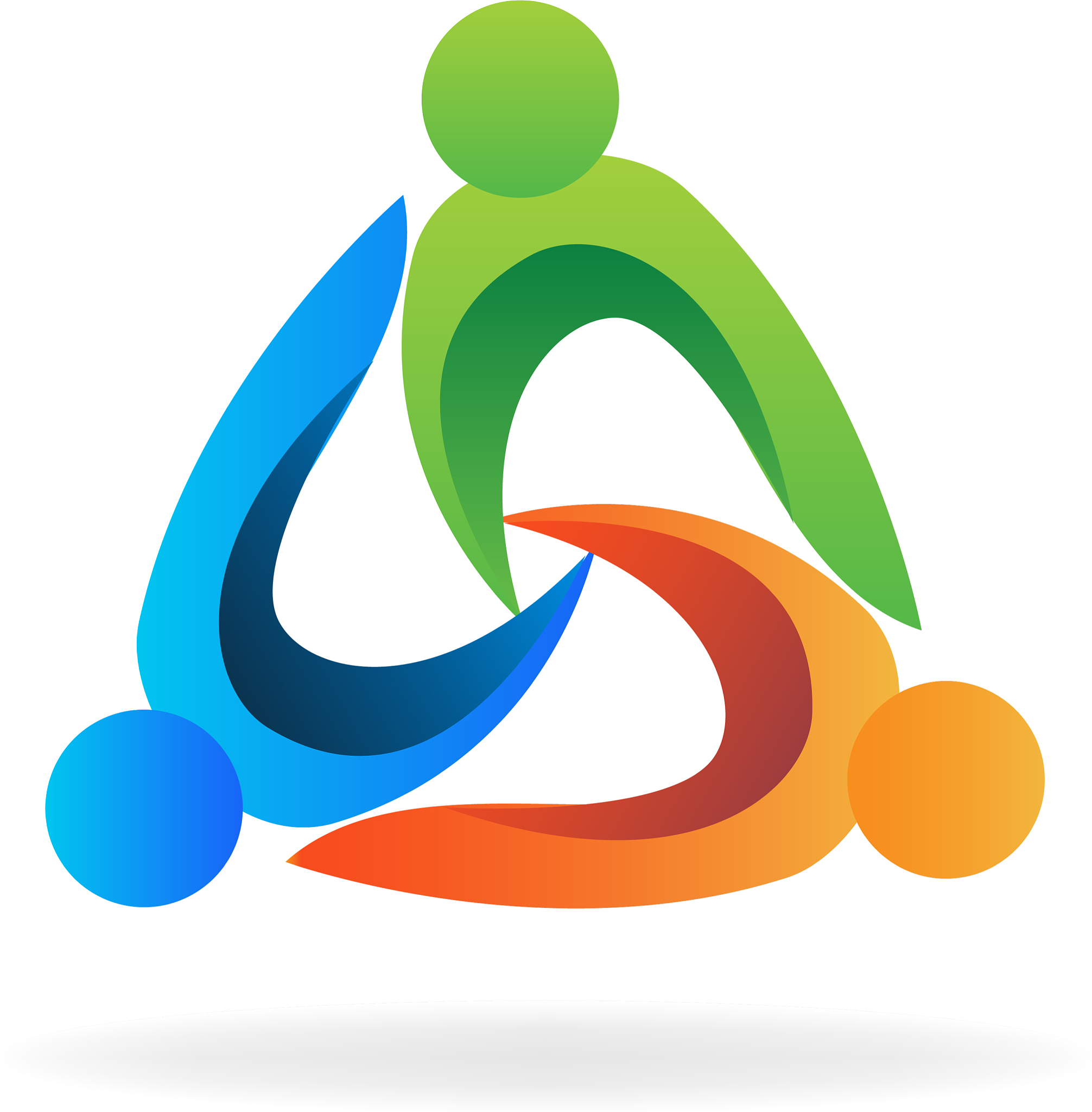 teamwork business people recycle symbol logo