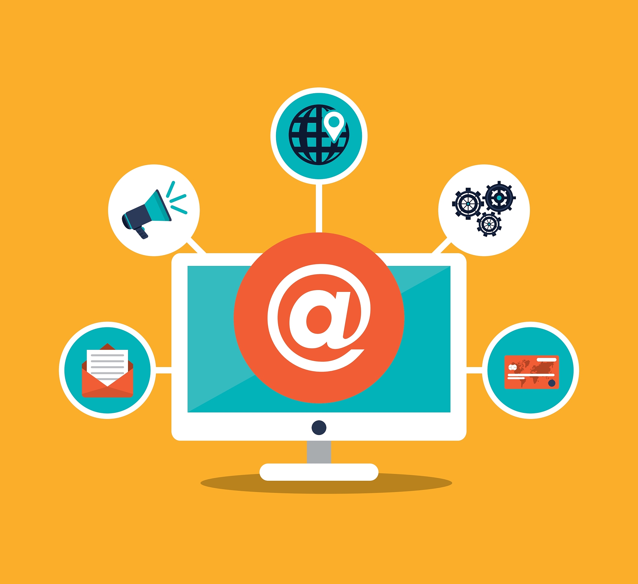 computer and digital marketing design