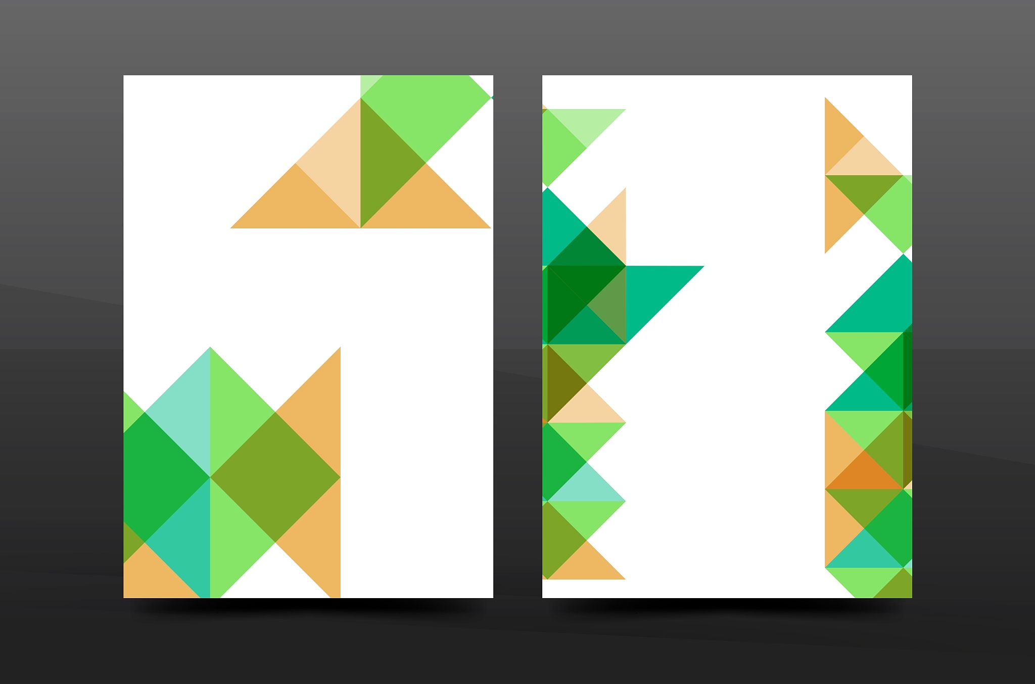 colorful geometry design annual report a4 cover