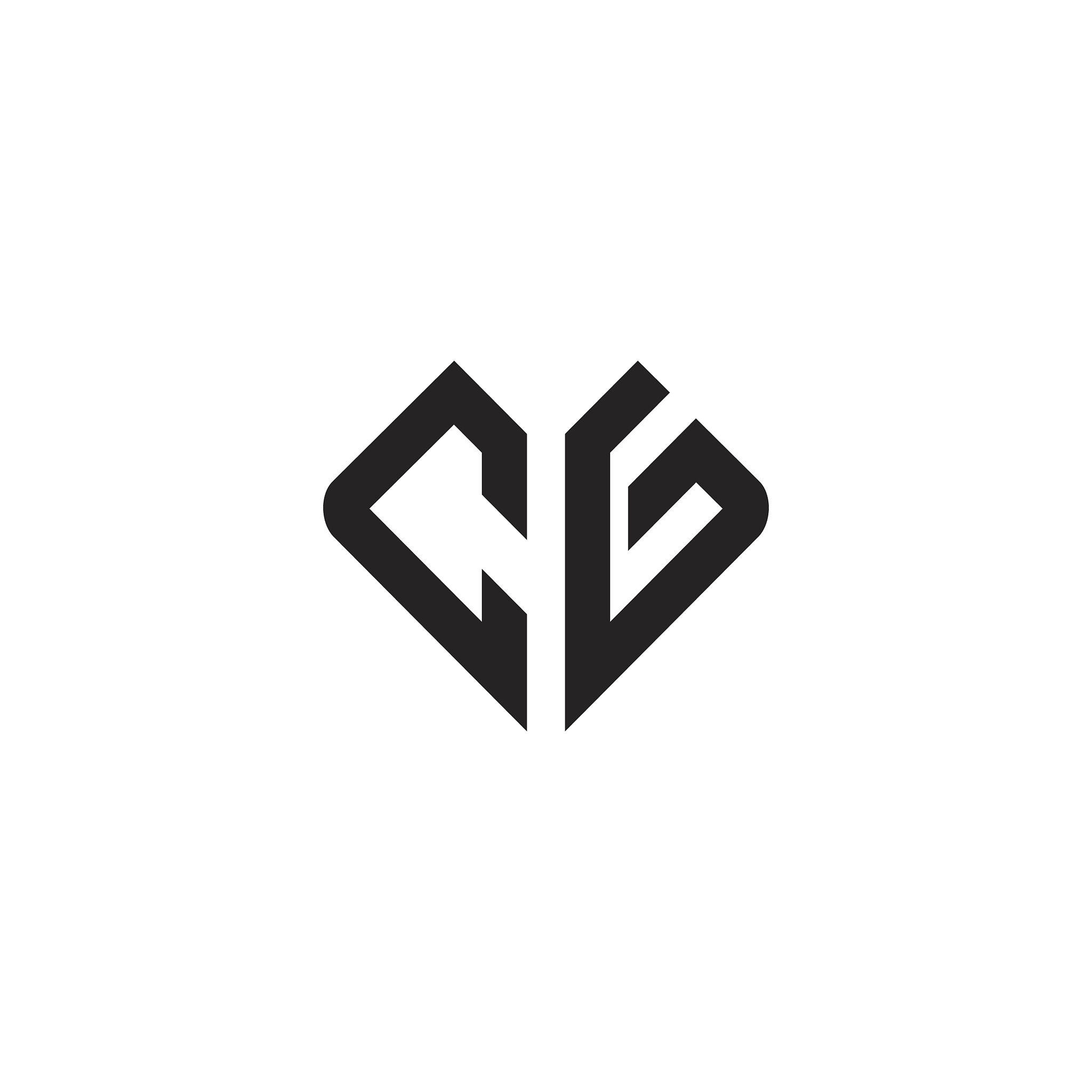 cg letter logo icon design template elements