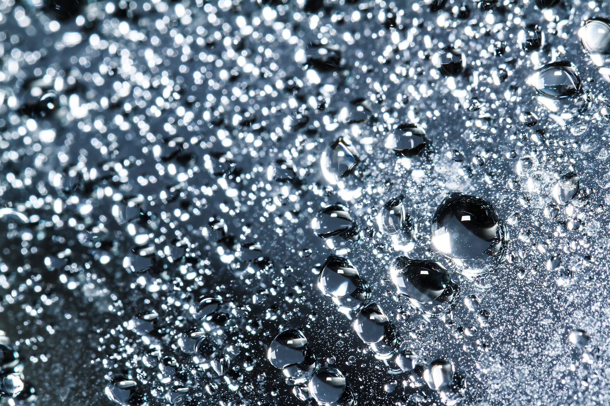 water drops on glass