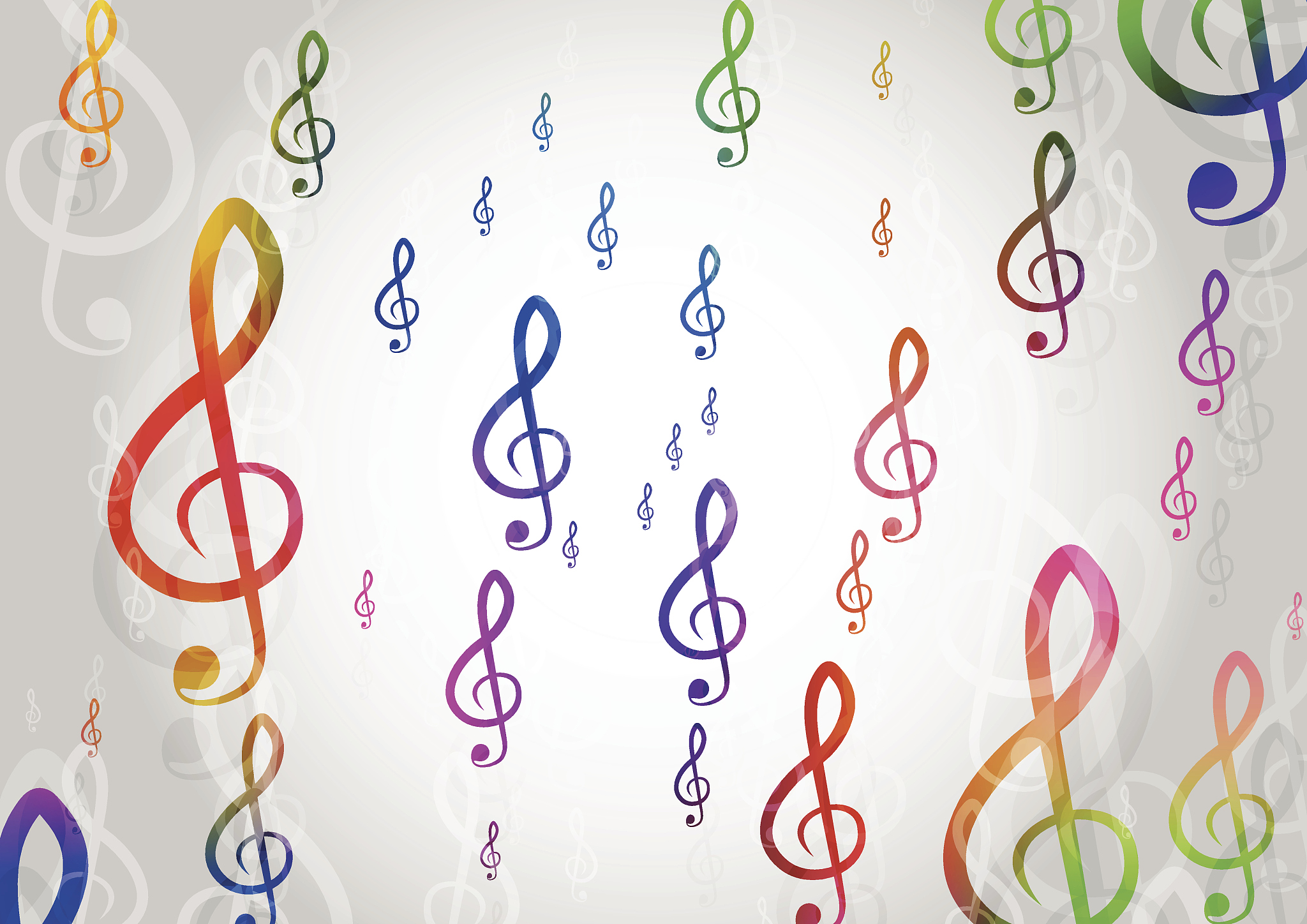 abstract background with colorful music notes
