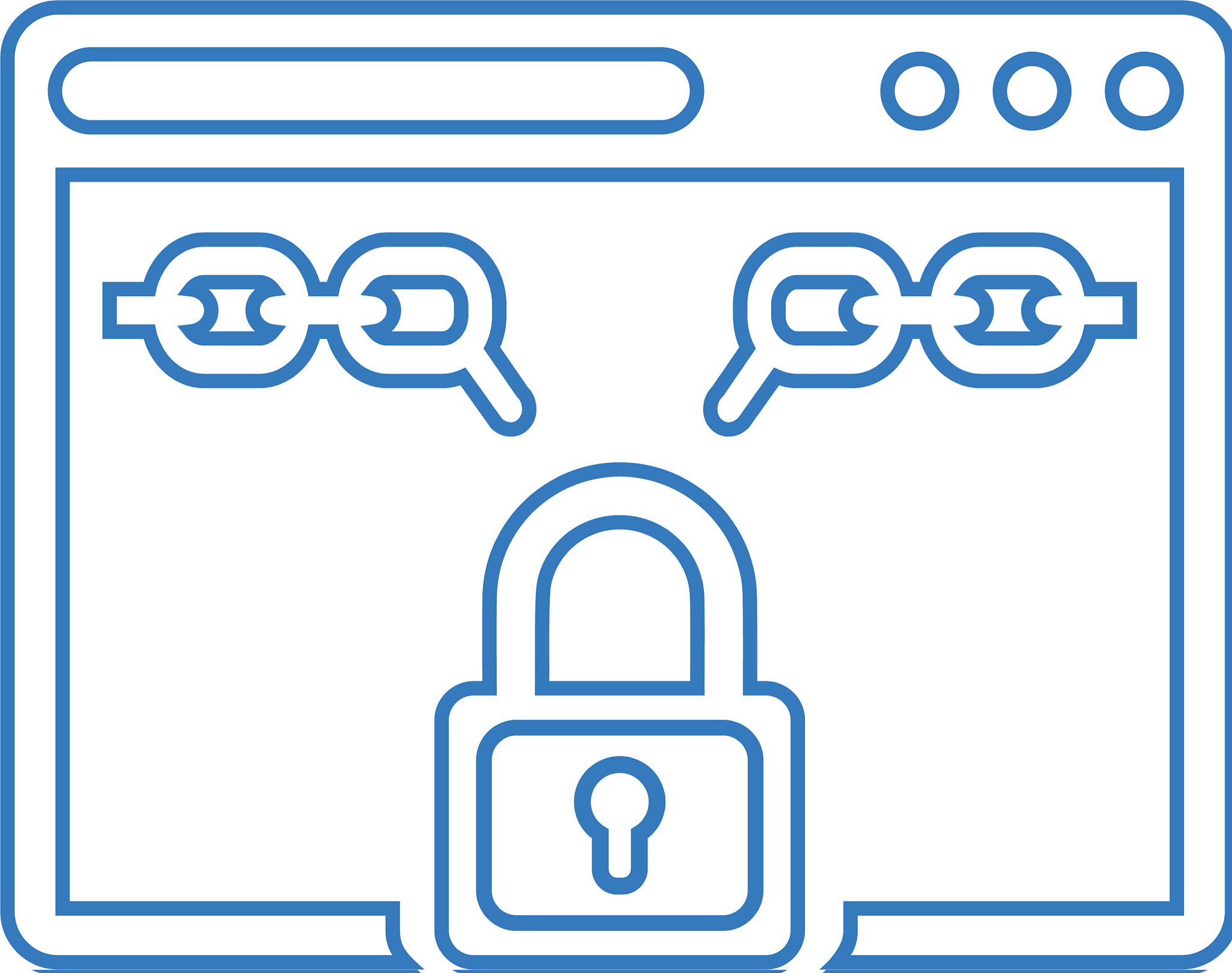 cyber protection lock web security icon