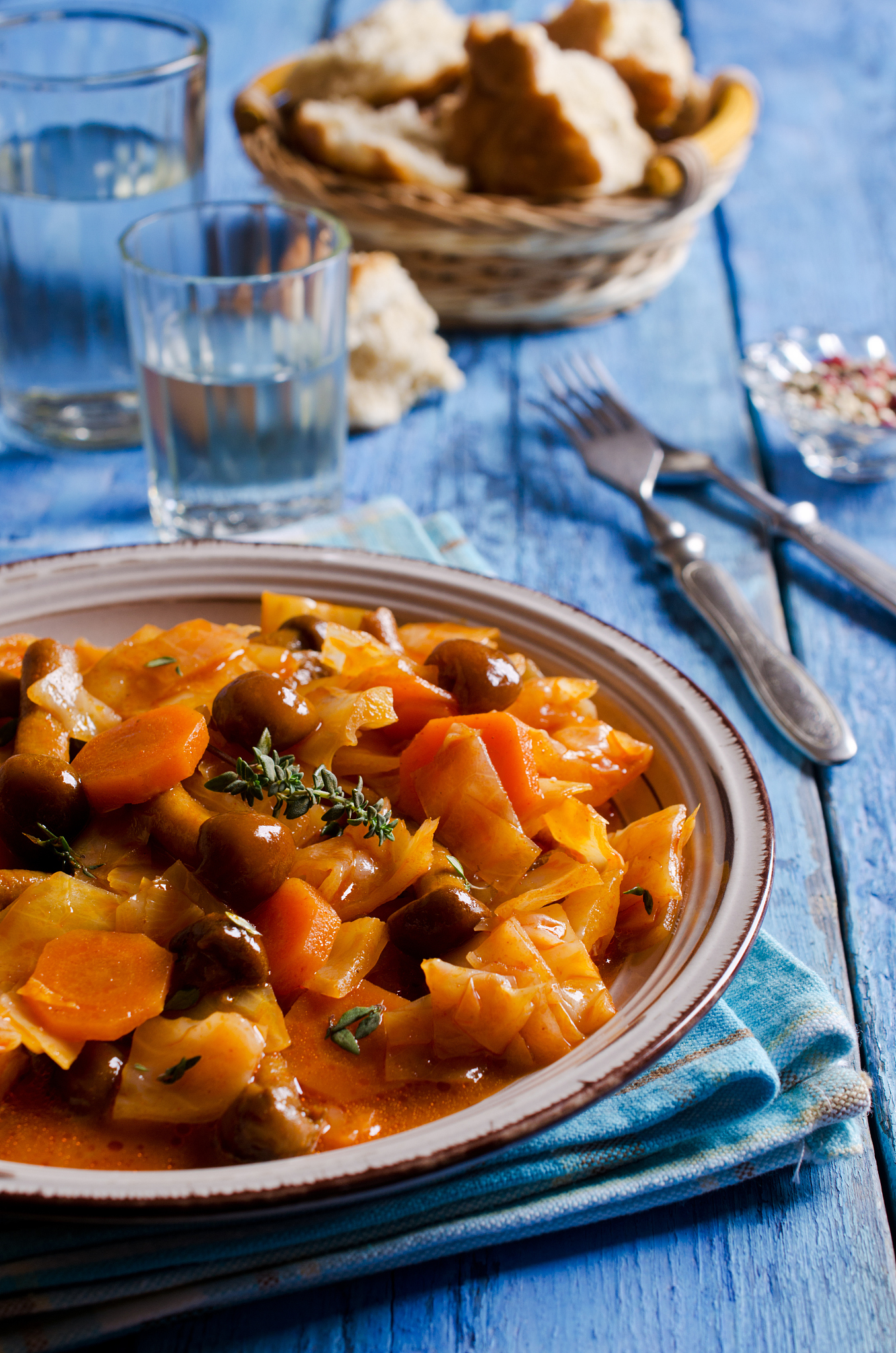 vegetables with mushrooms