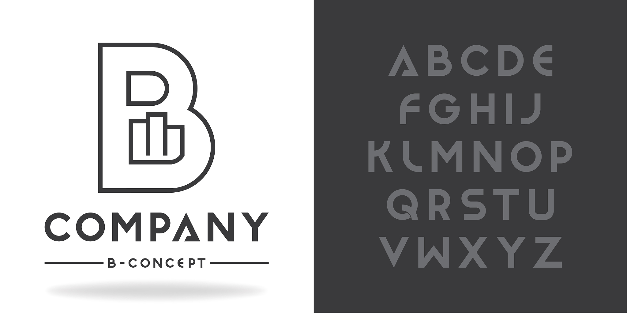 real estate, business logo template. font character design and f
