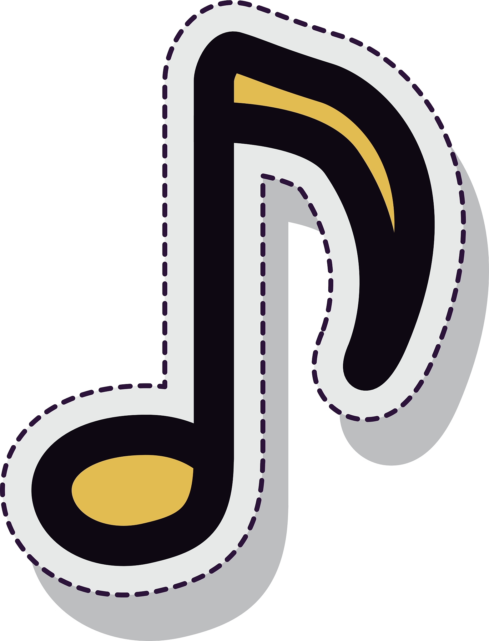 music note isolated icon