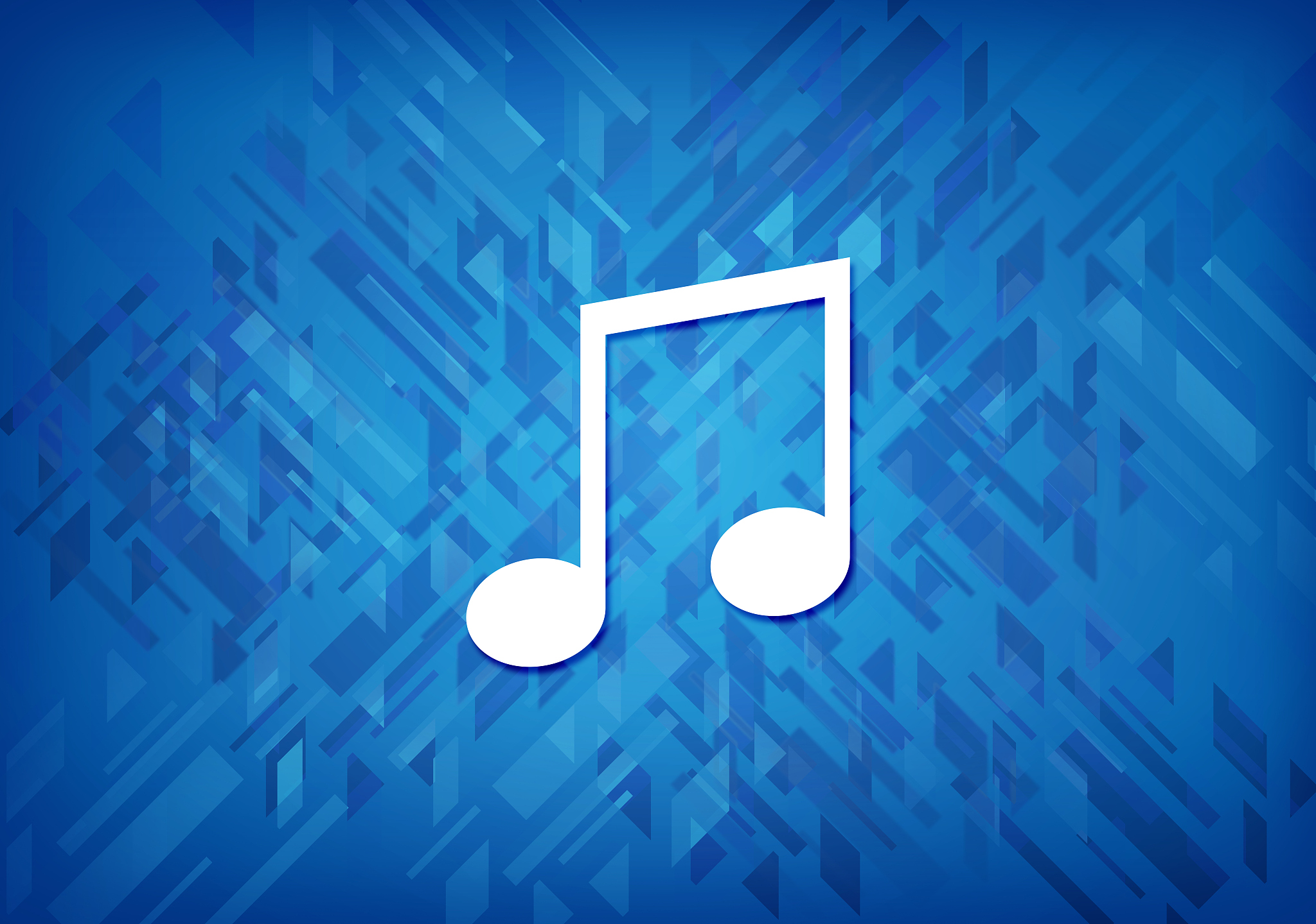 music icon blue background
