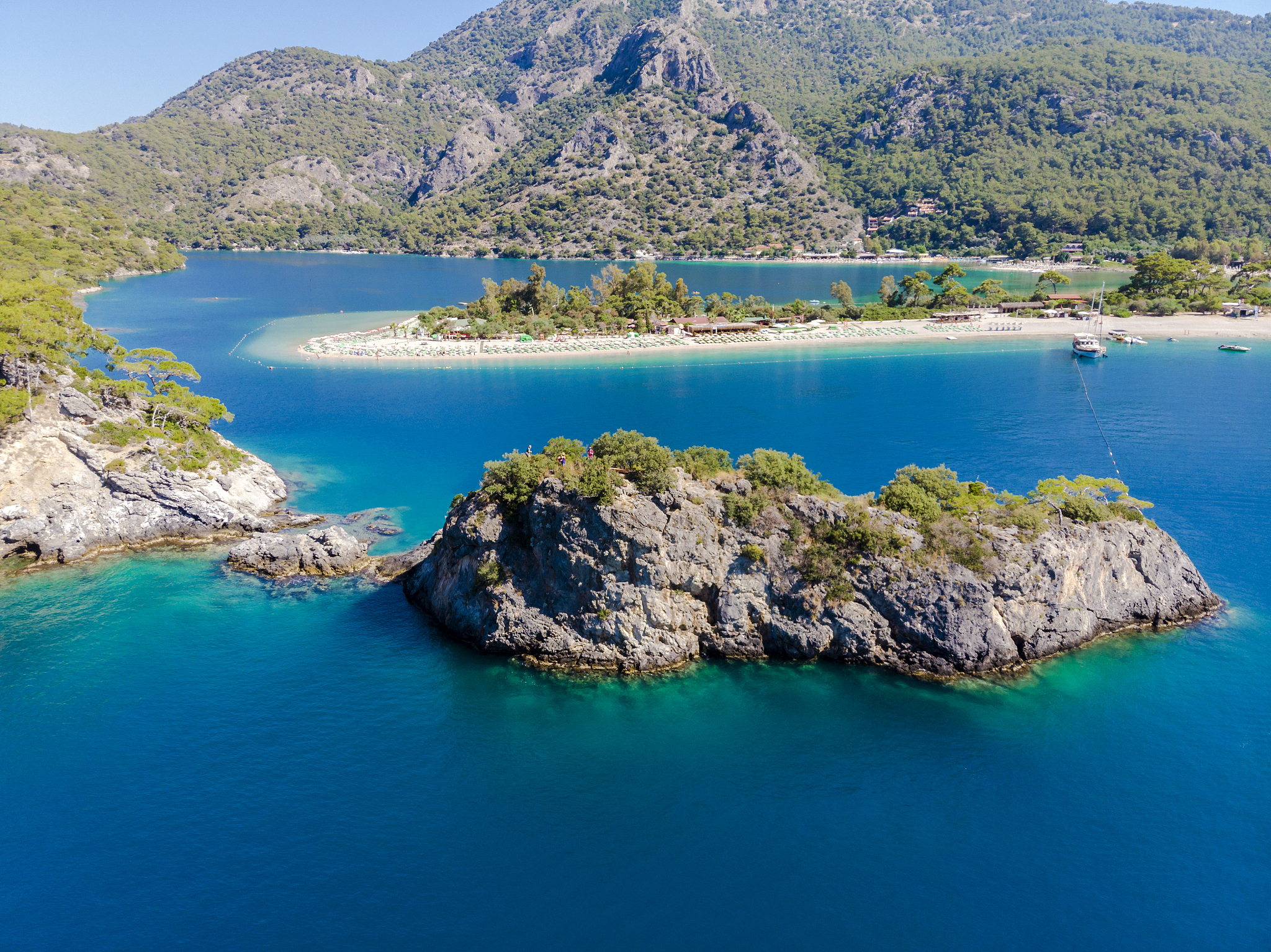 oludeniz beach from fethiye, turkey. beach. aerial photo.