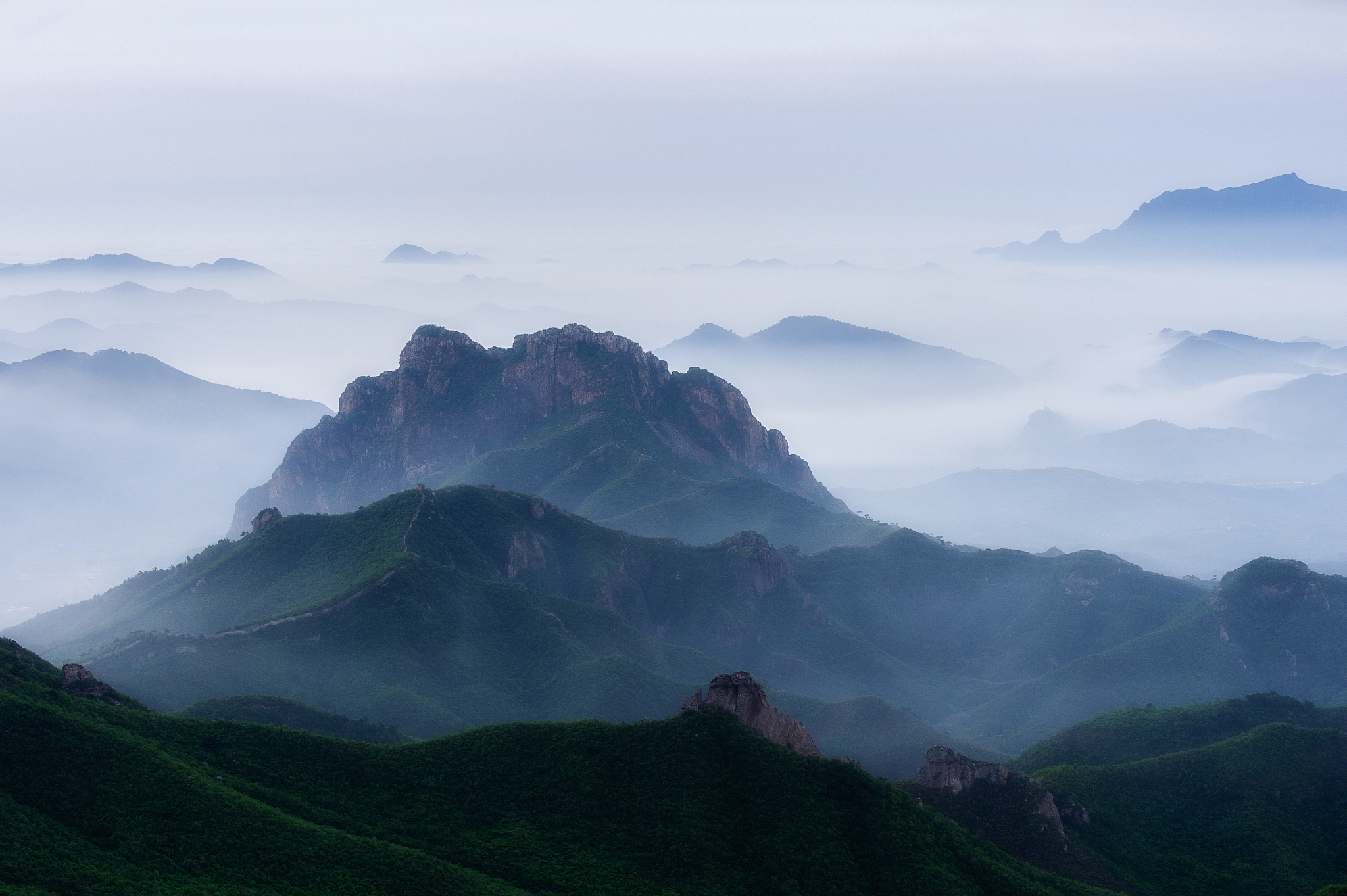 中国河北秦皇岛正冠岭自然风光