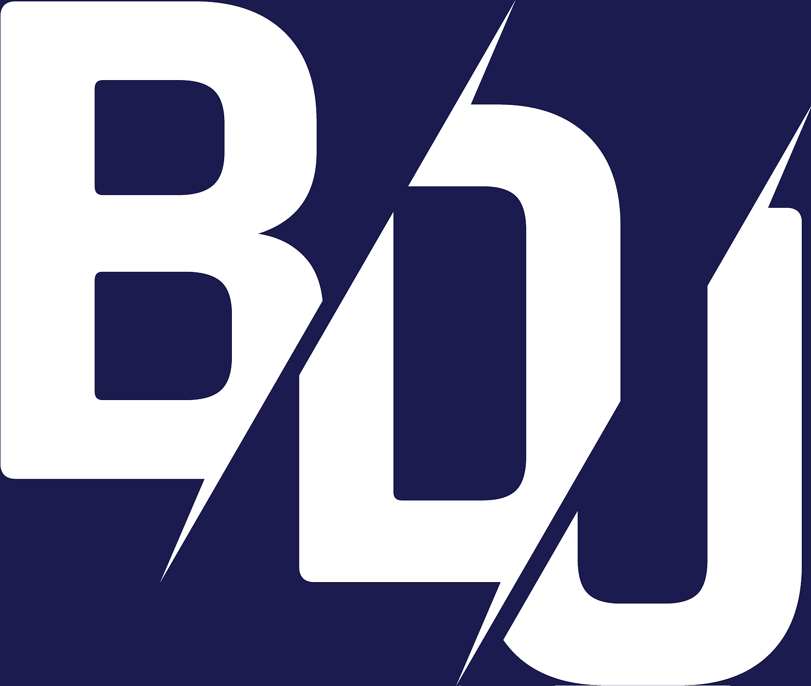 monogram letters initial logo design bdj