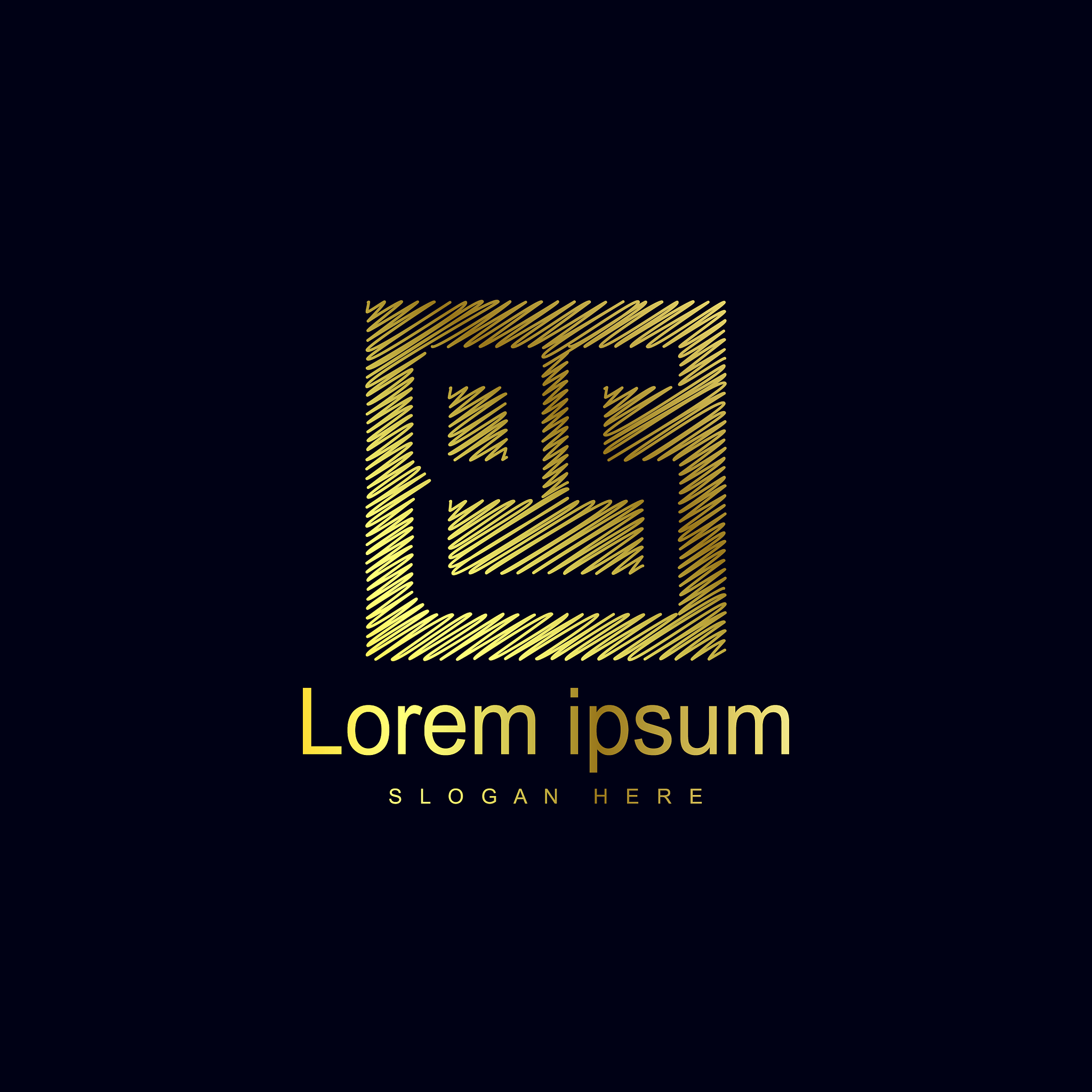 initial letter bs logo template design