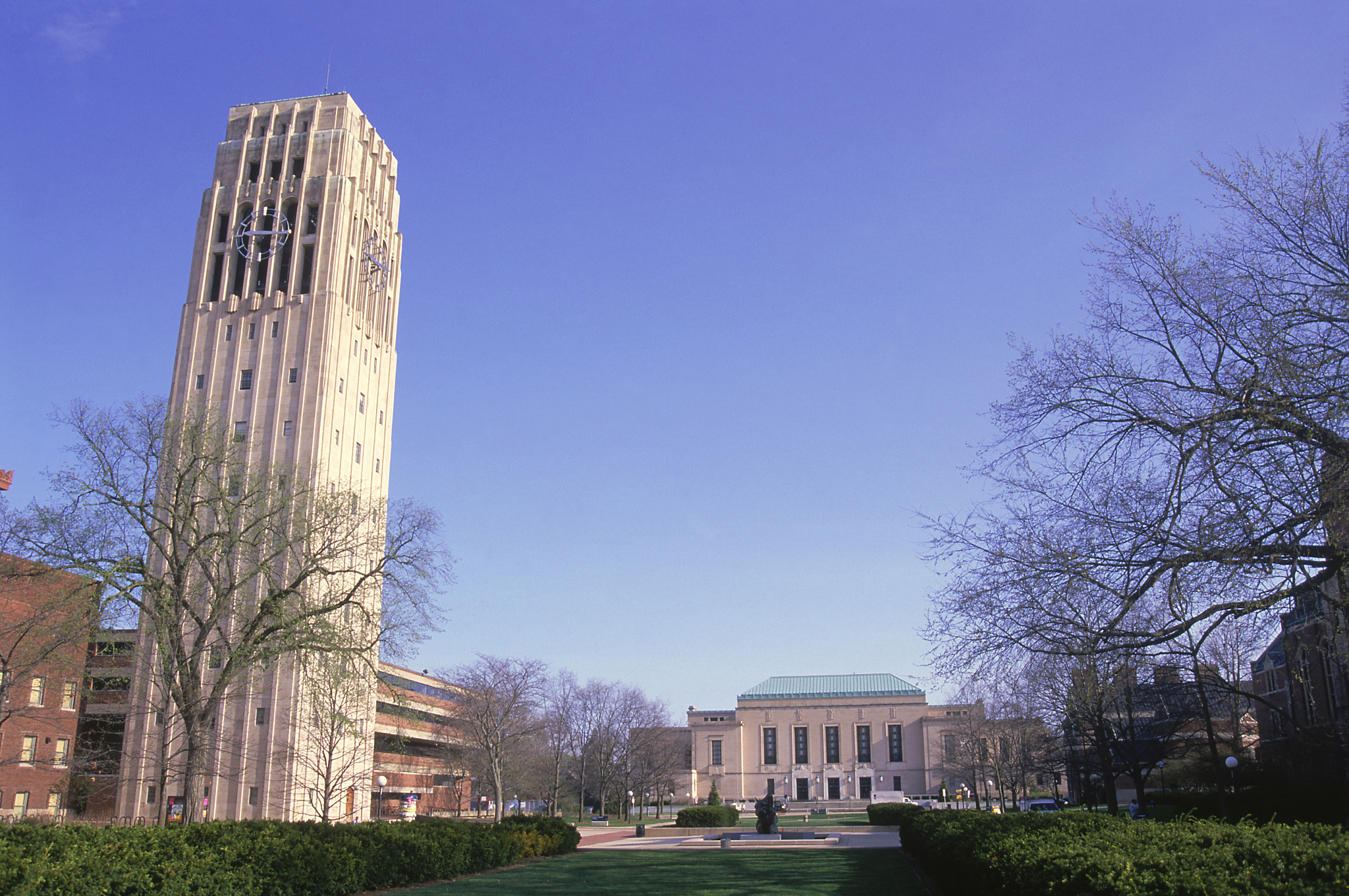 burton memorial tower and rackham building, ann harbor, michigan