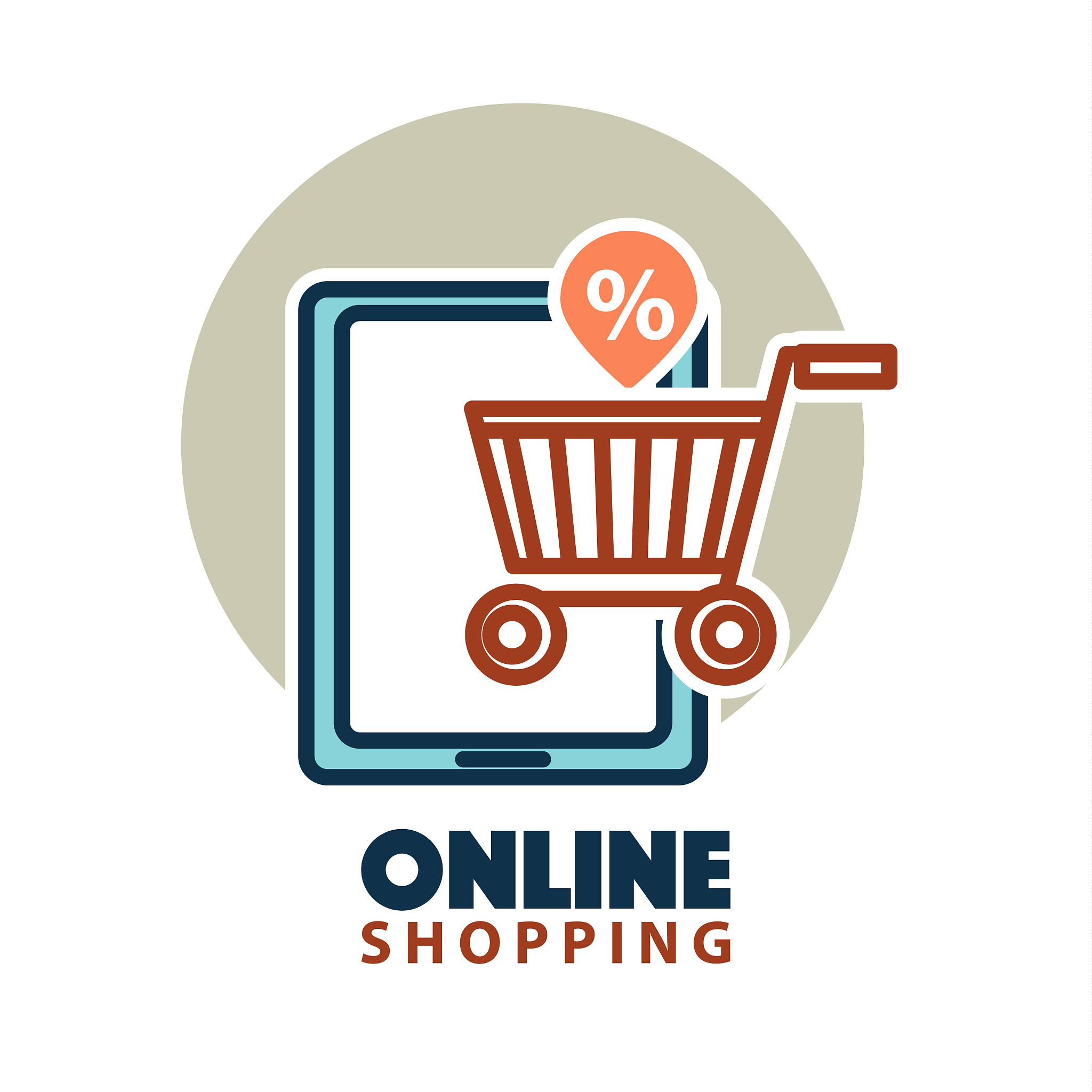 online shopping web icon template tablet