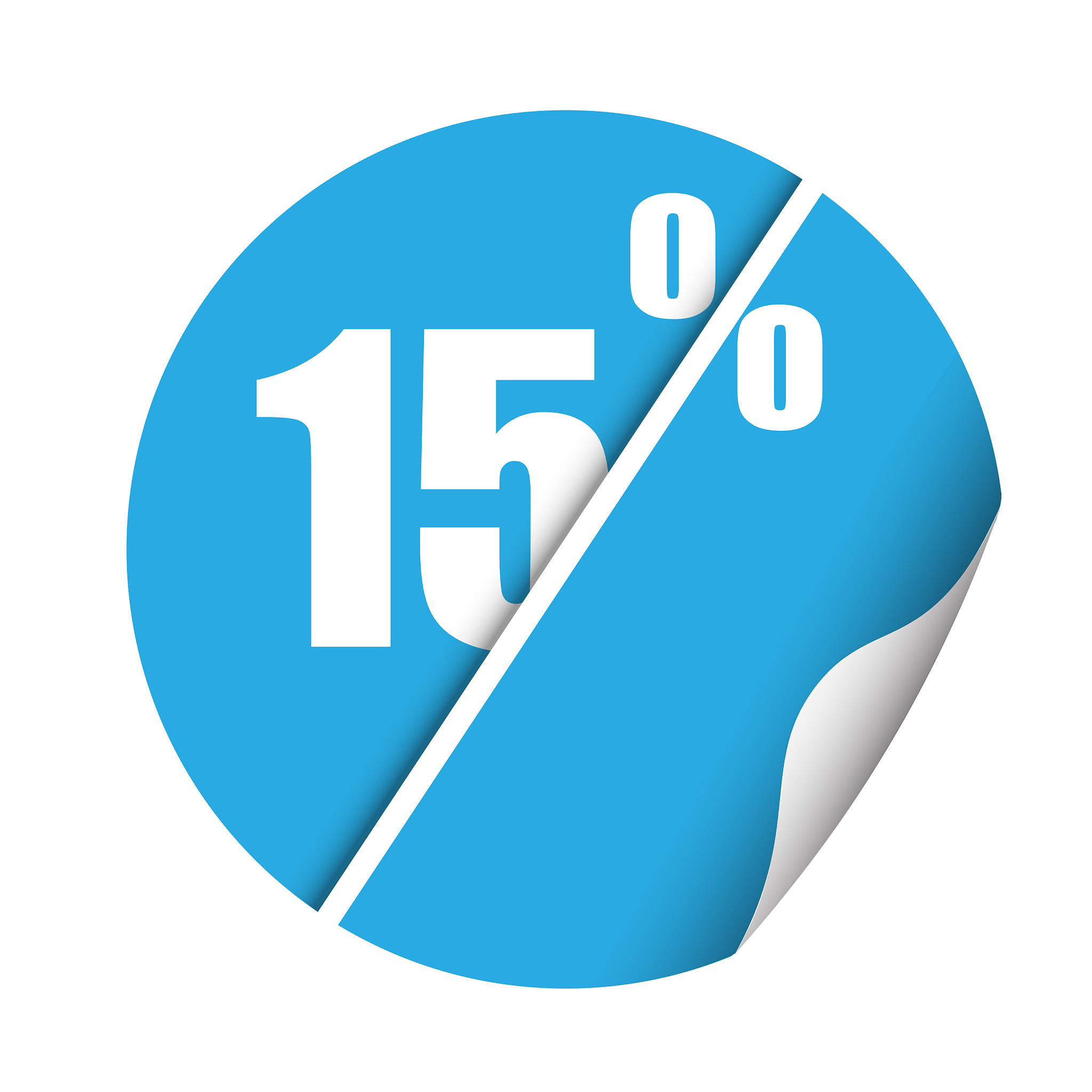round sticker percent discount