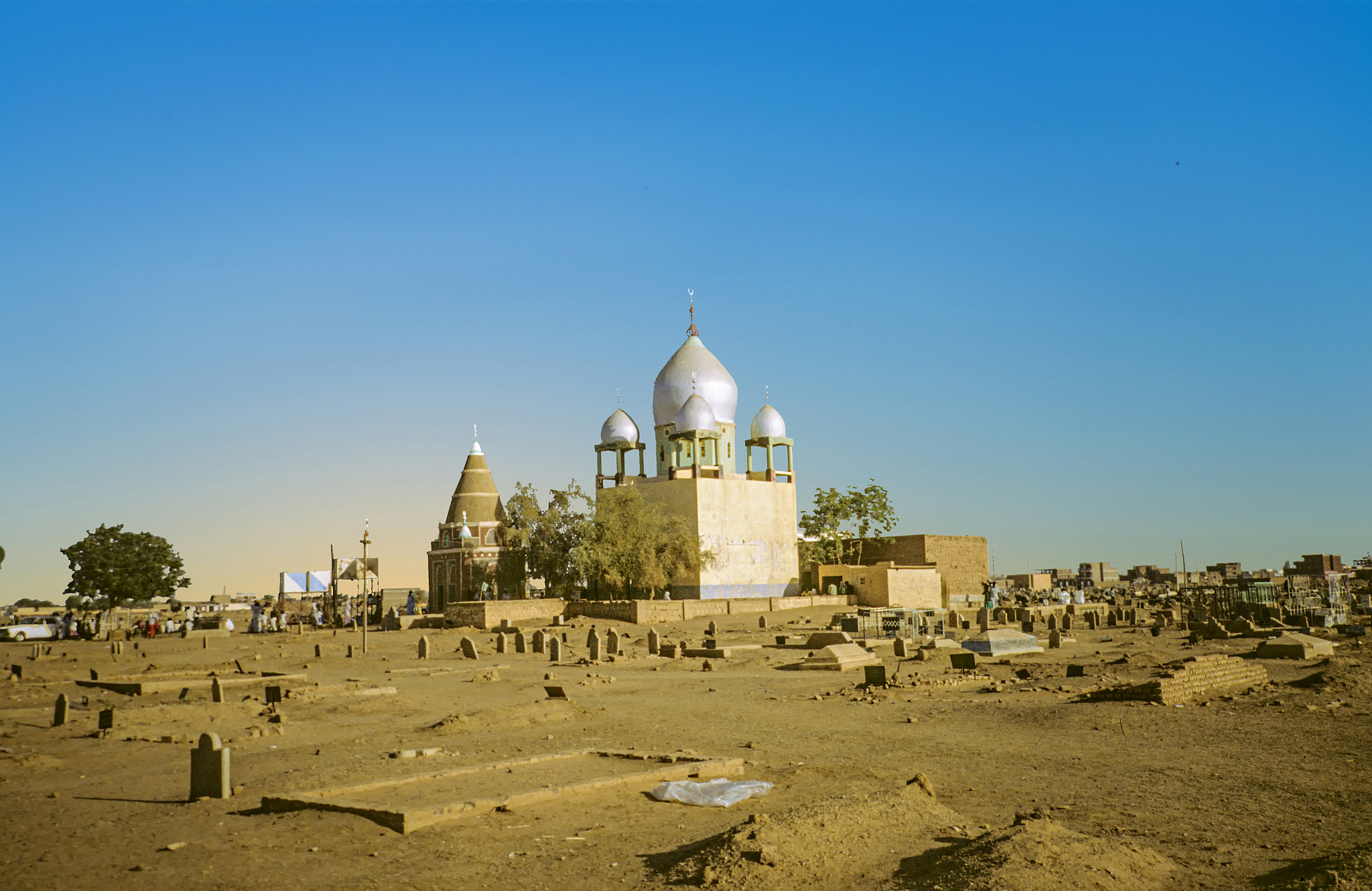 sufi mausoleum in omdurman with cemetery