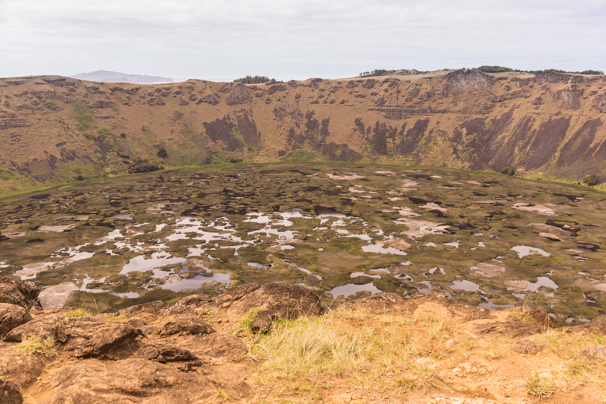rano kau volcano, rapa nui