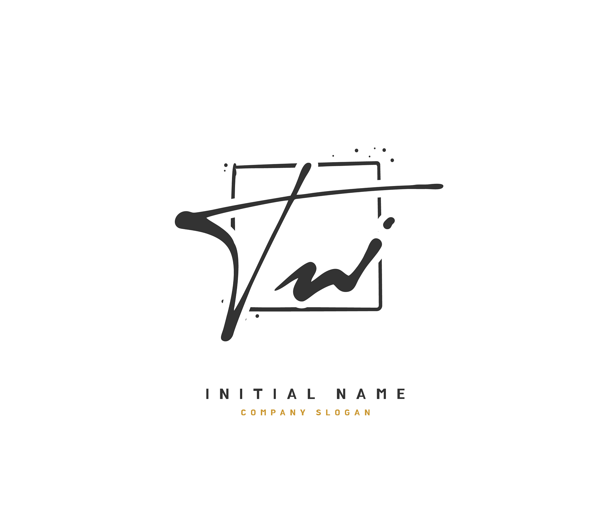 t w tw beauty initial logo handwriting logo of