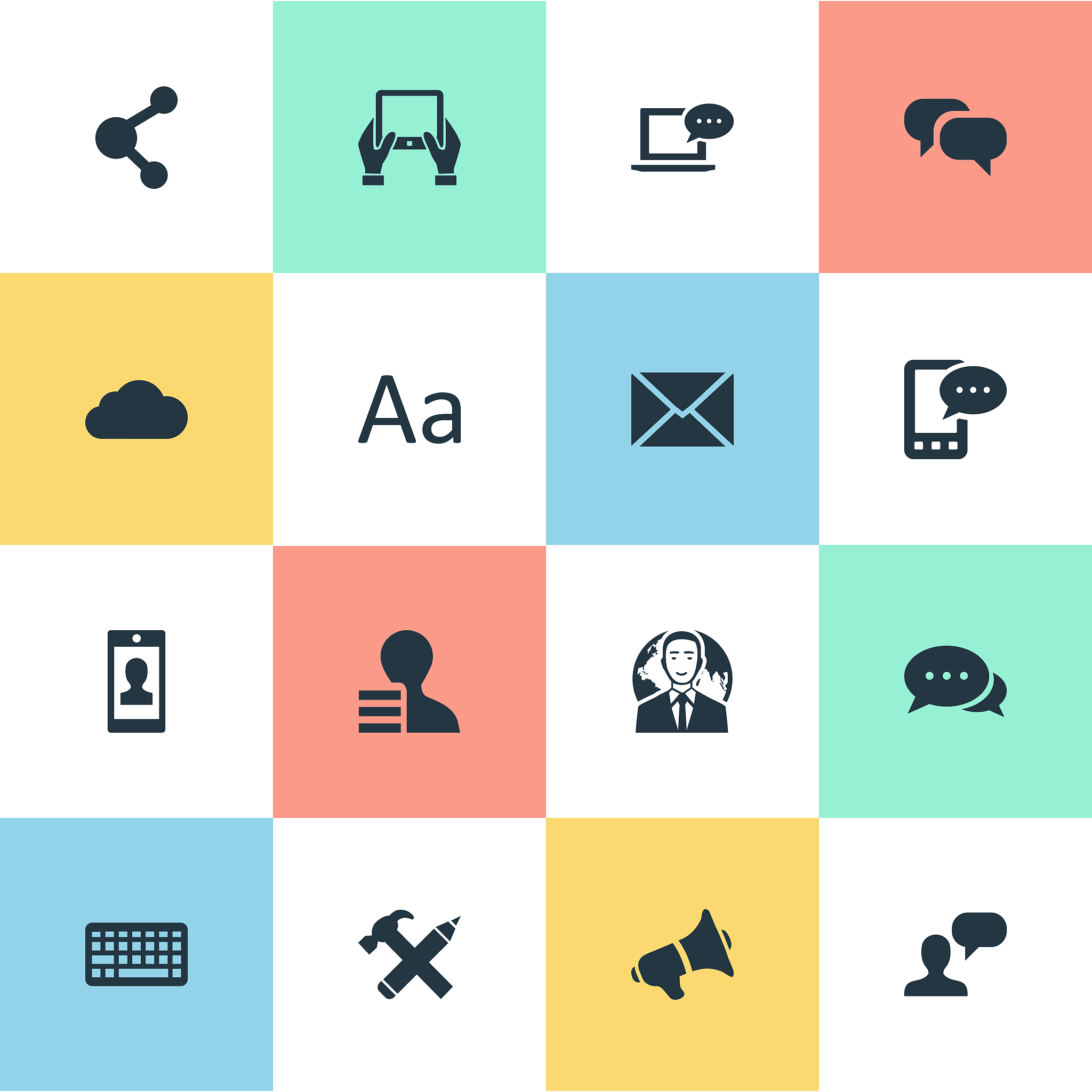 set of simple user icons