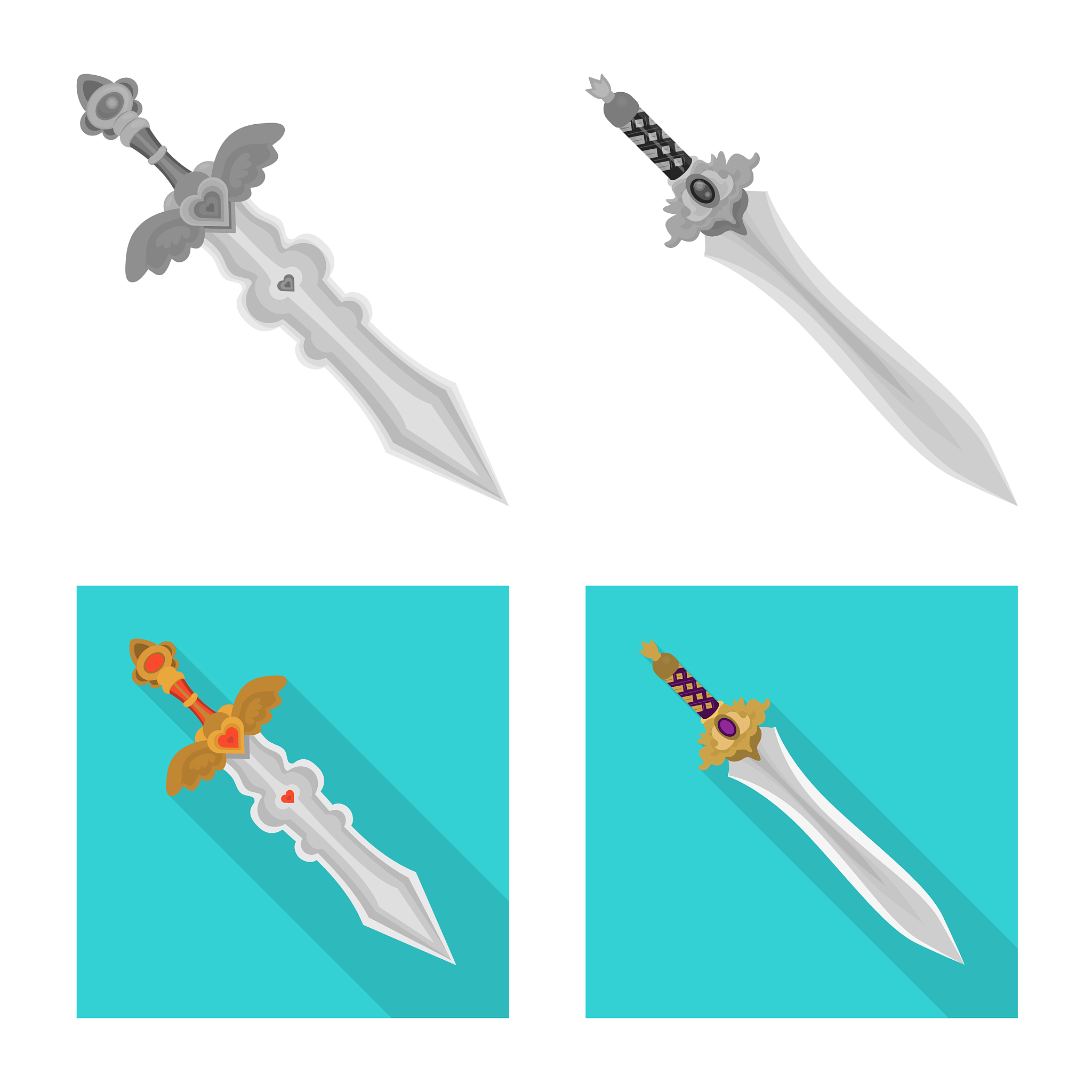 design game and armor icon set game