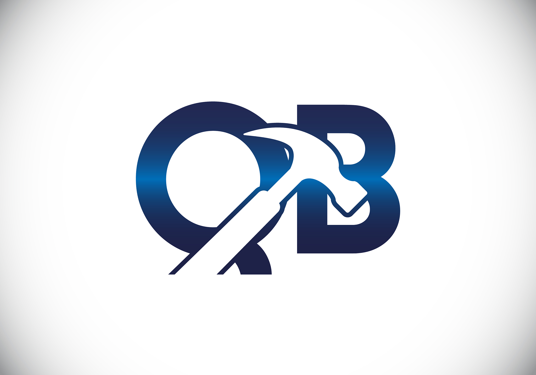 initial monogram letter q b logo design template