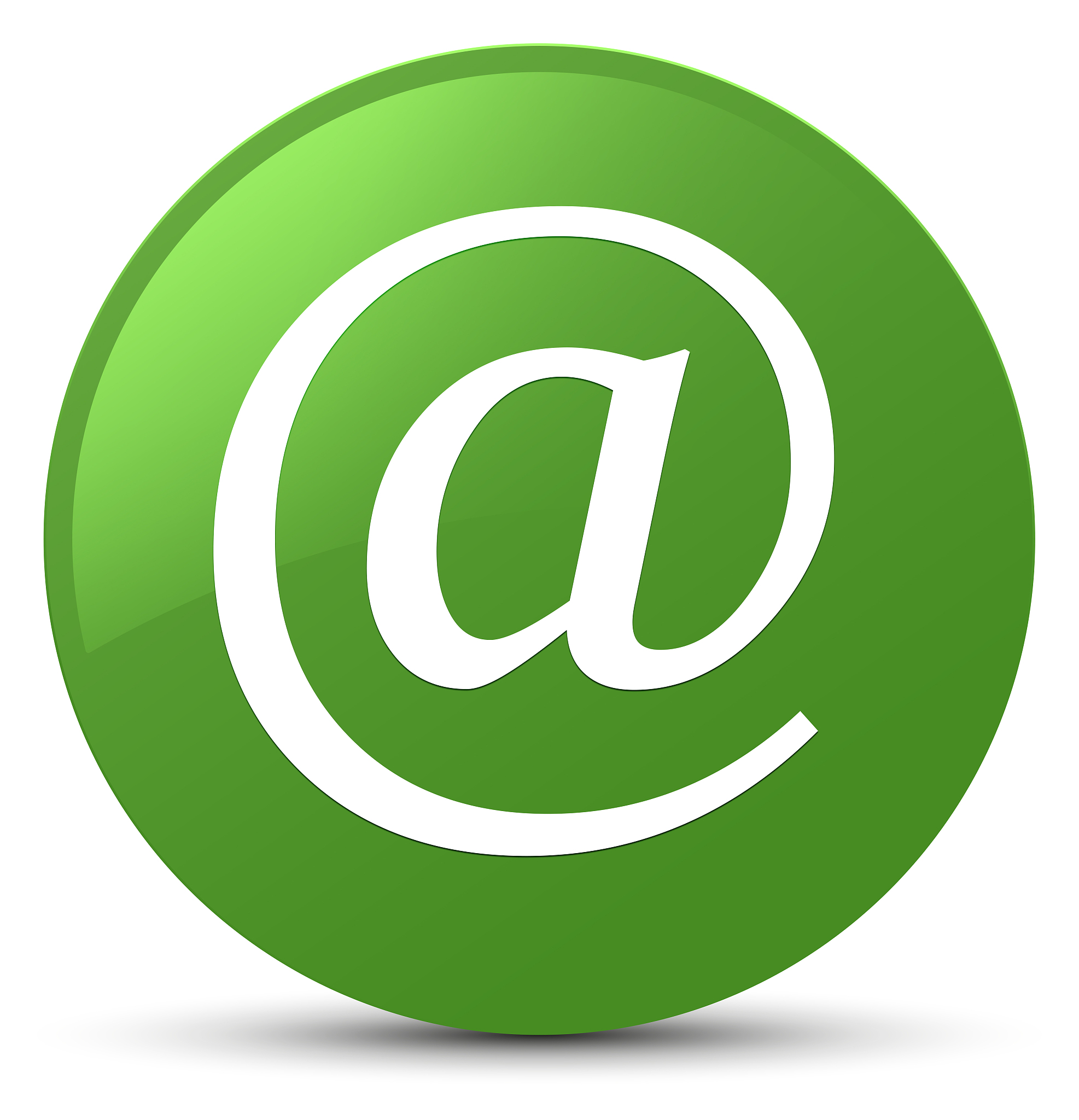 email address icon soft green round button