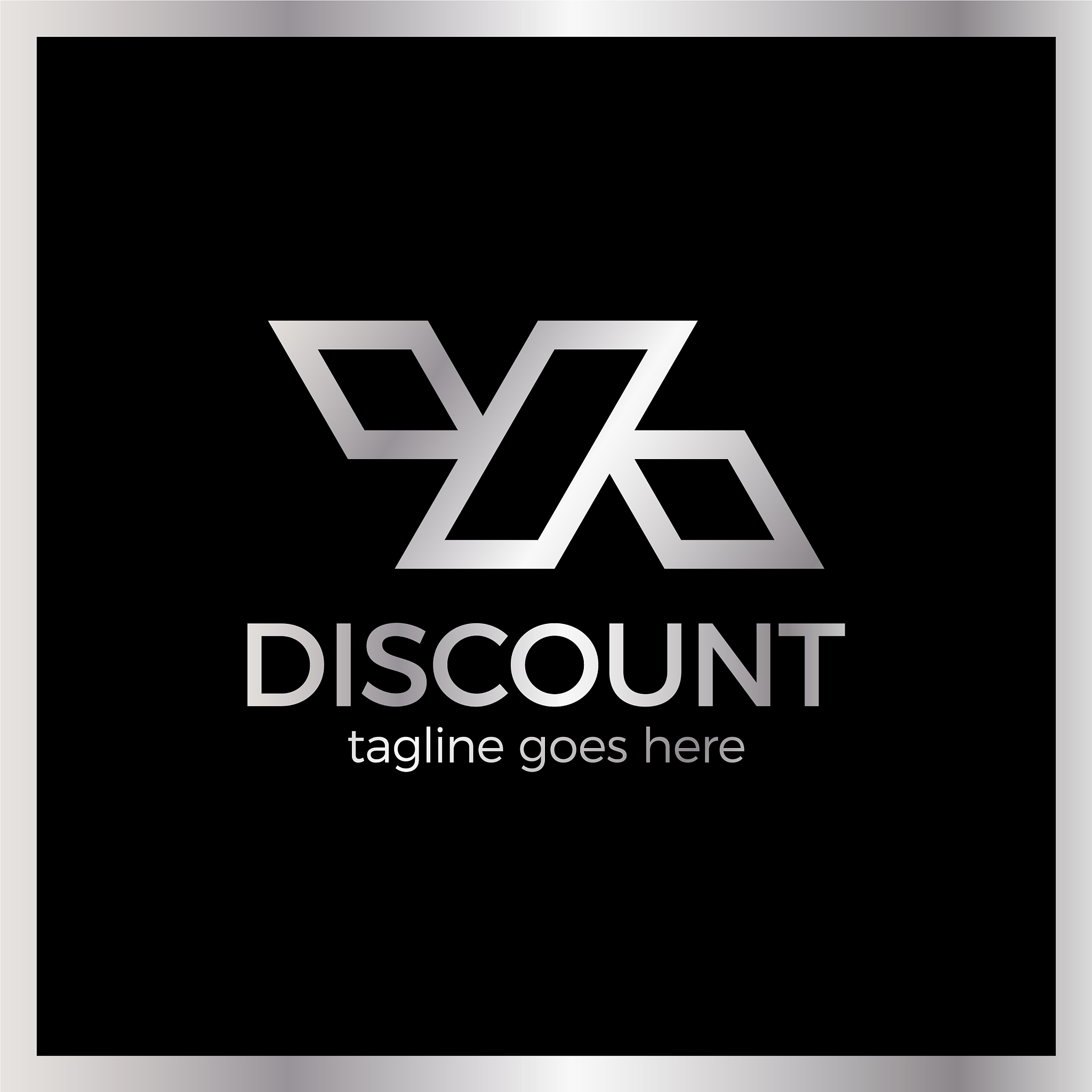 line discount design of the percentage sign logo