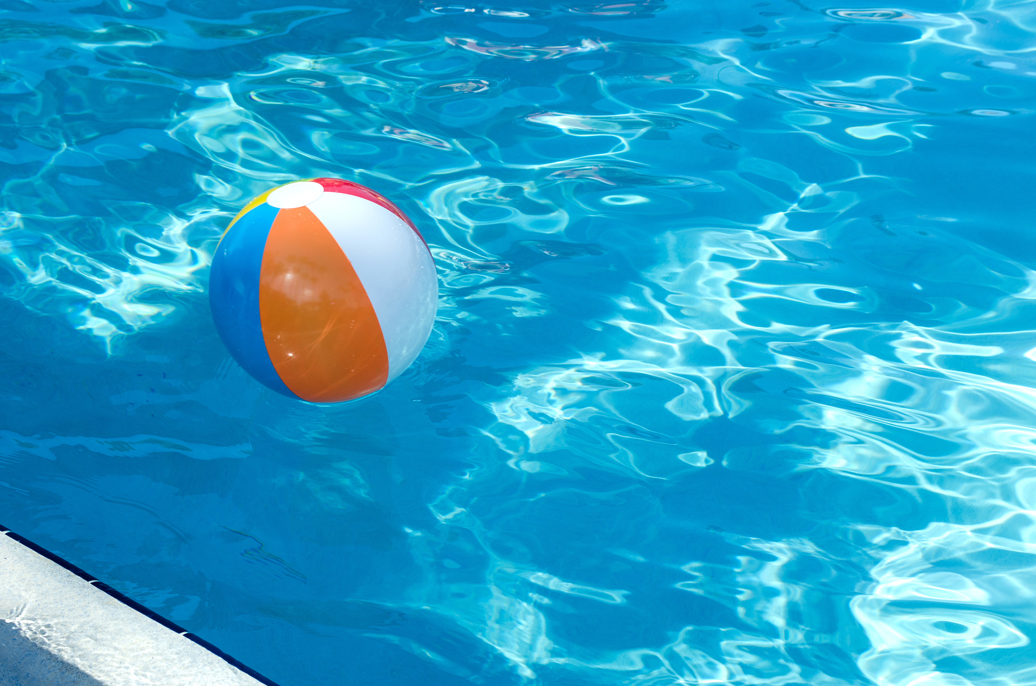 beach ball in pool