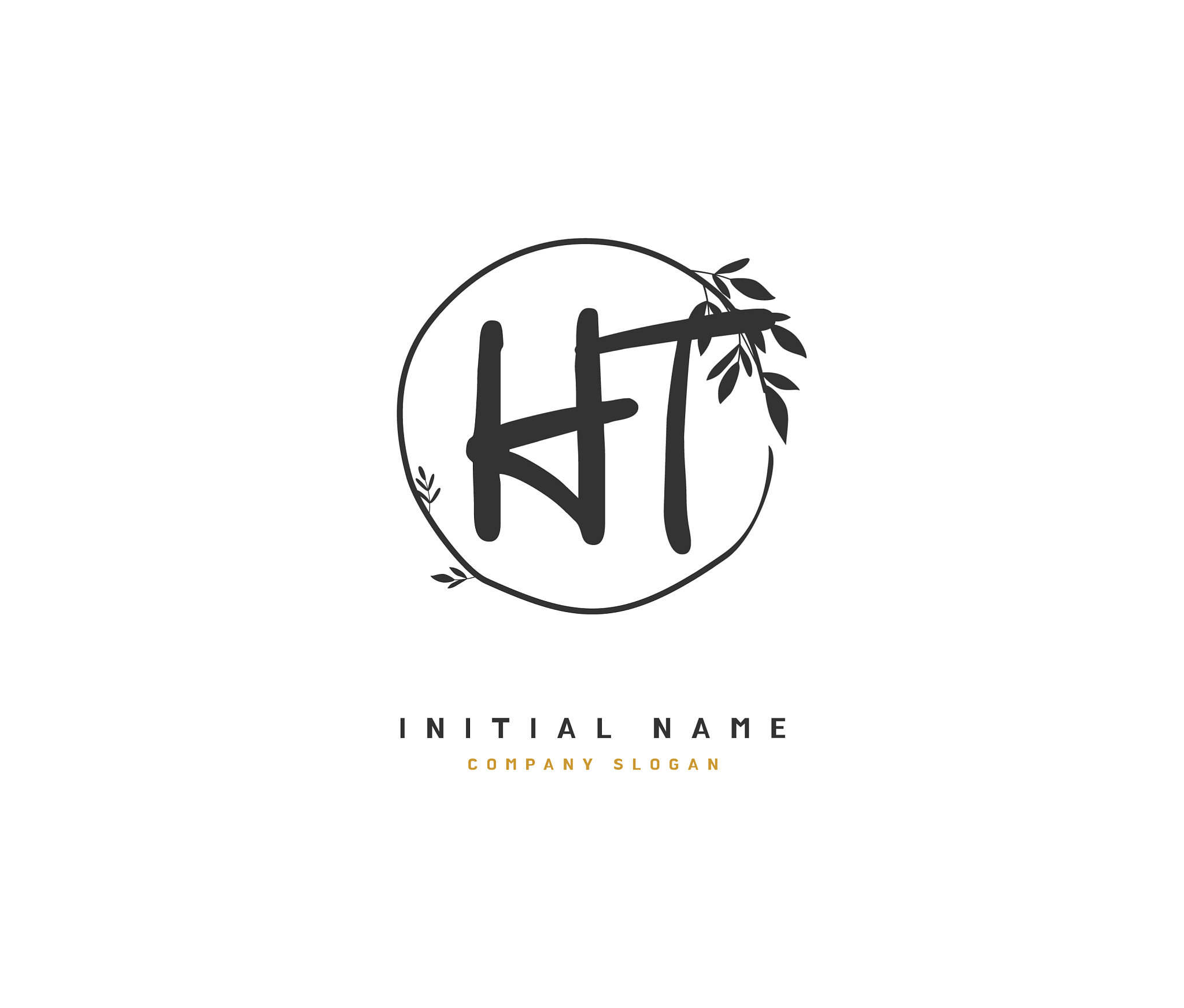 h t ht beauty initial logo handwriting logo of