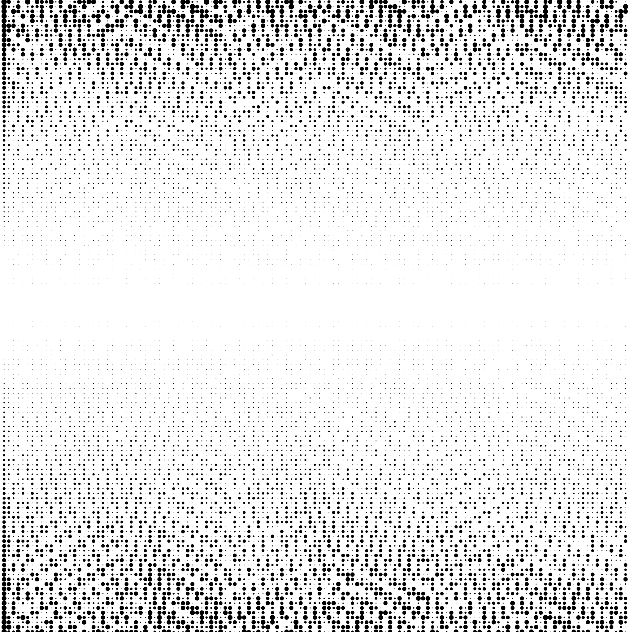 black dots on white