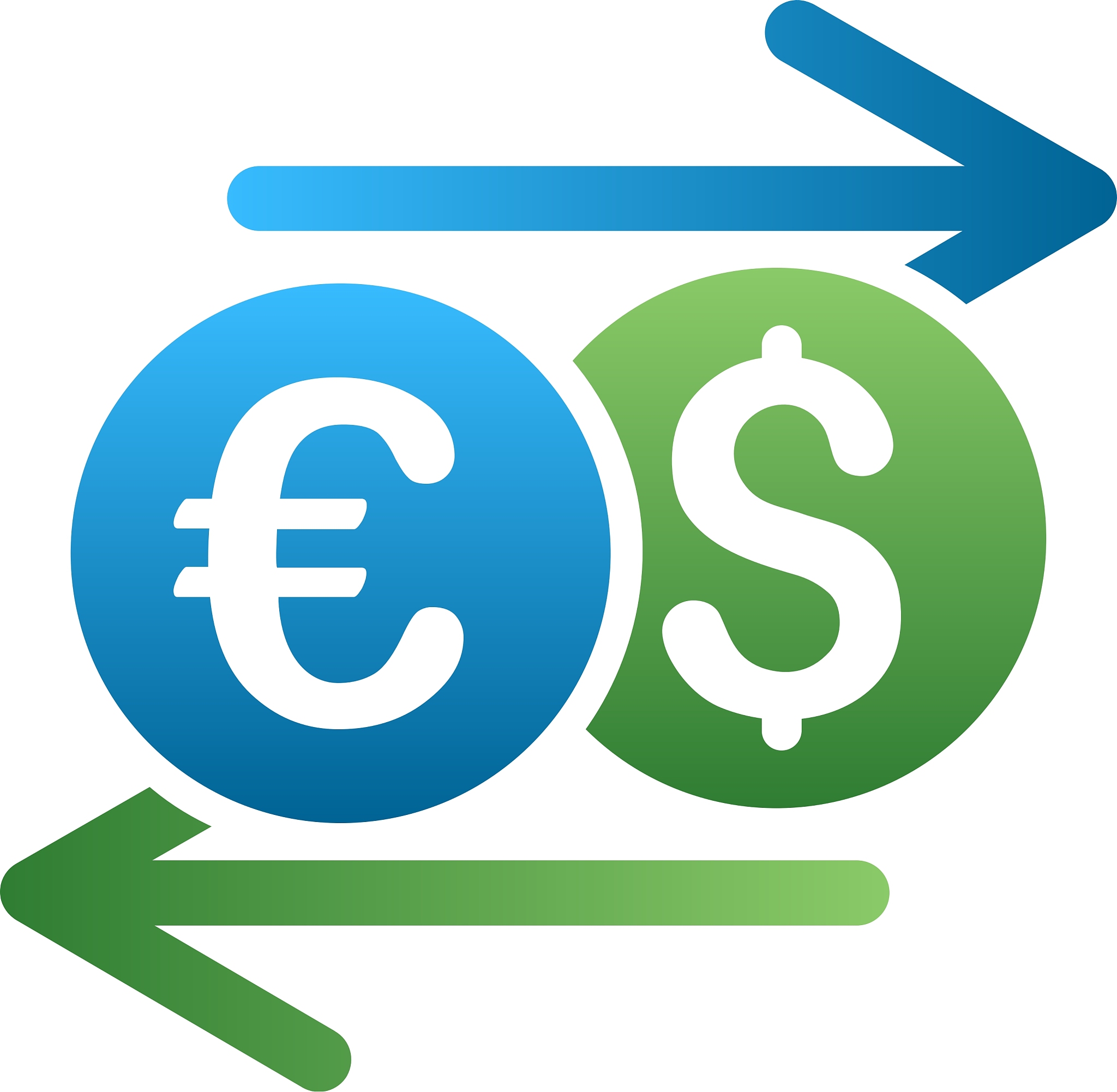 dollar euro swap gradient icon