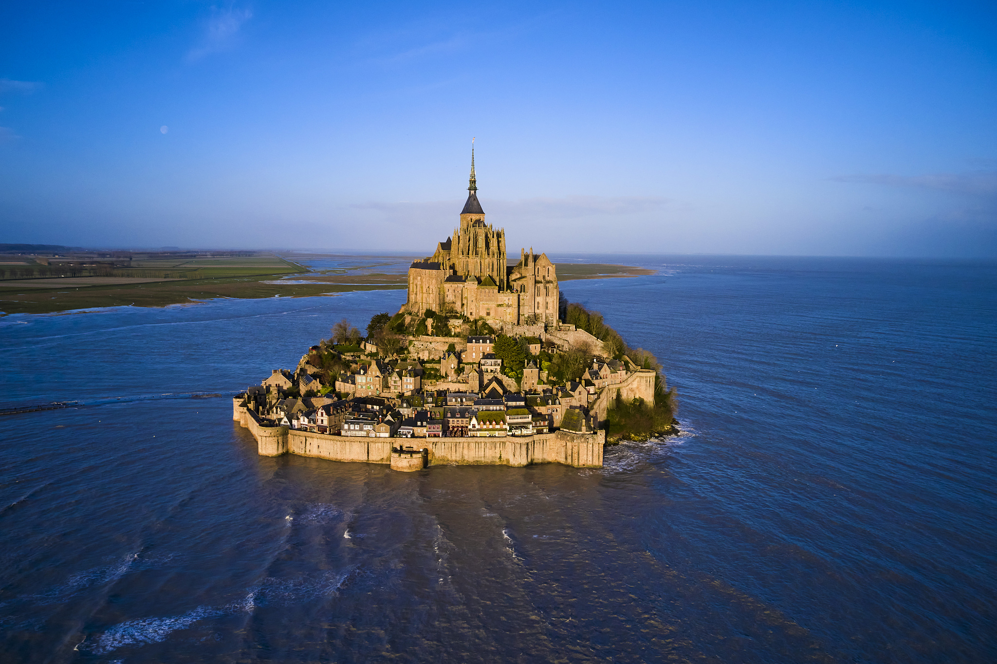 france, normandy, manche department, bay of mont saint-michel