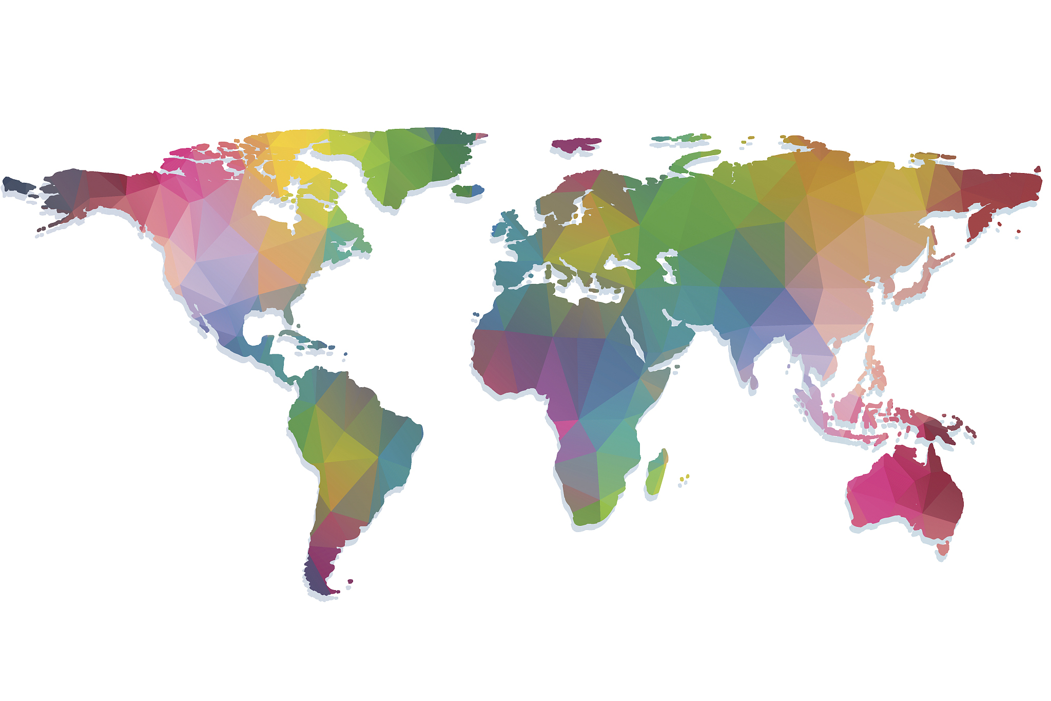 triangle world map