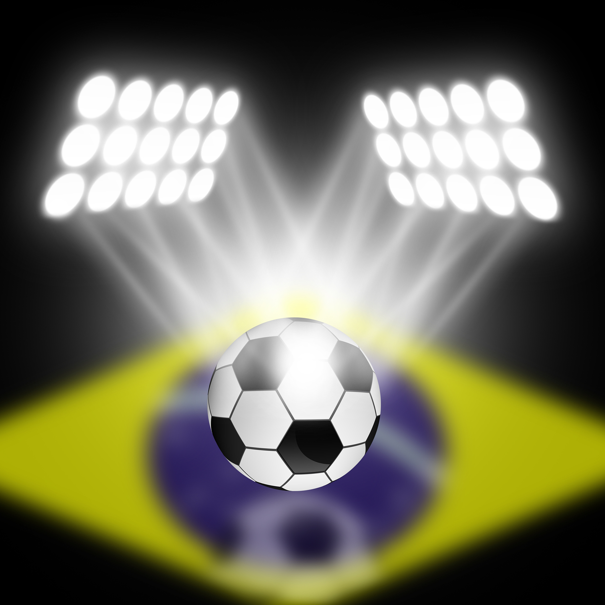 soccer ball with spotlight