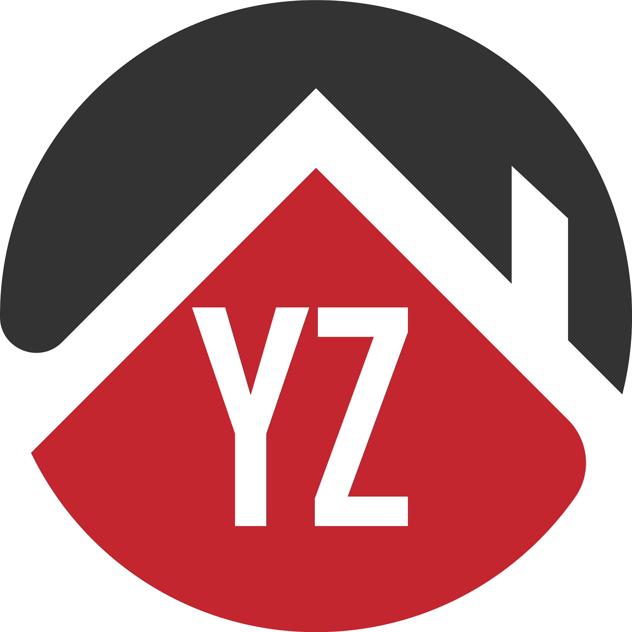 initial letter yz building logo design template
