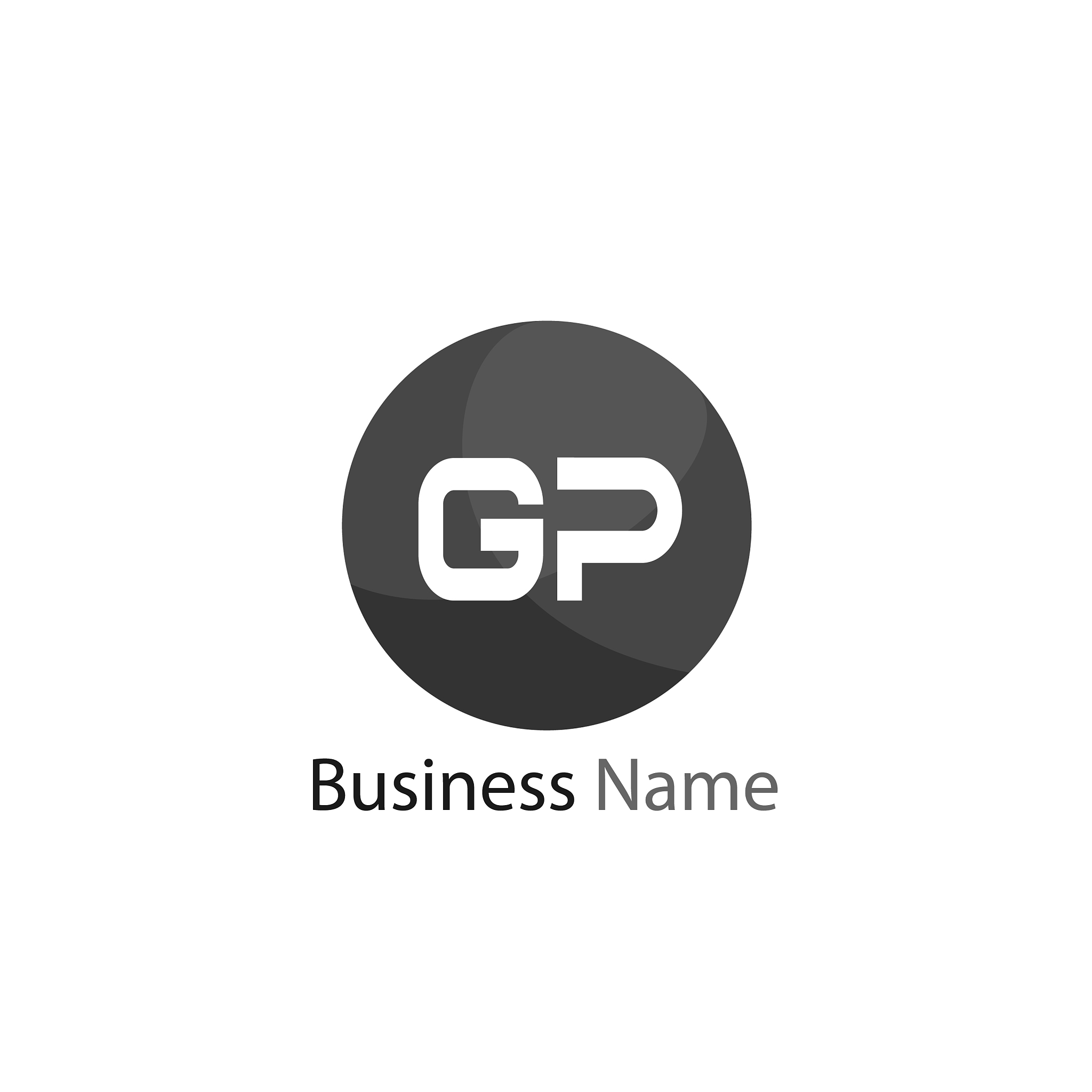 initial letter gp logo template design