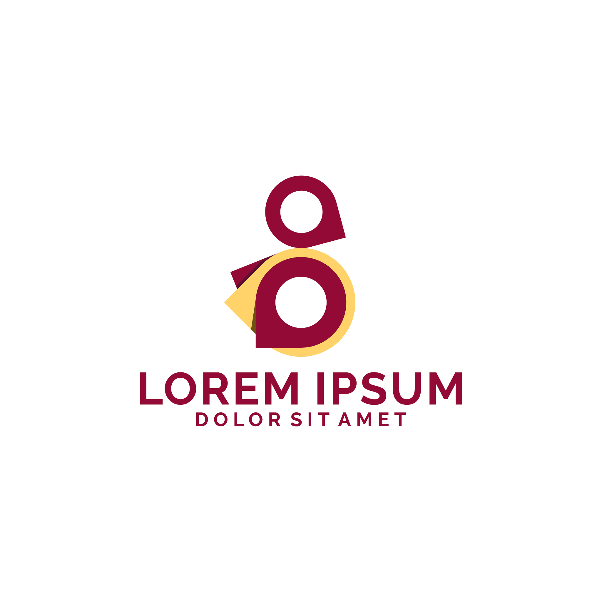 pin logo template with duck