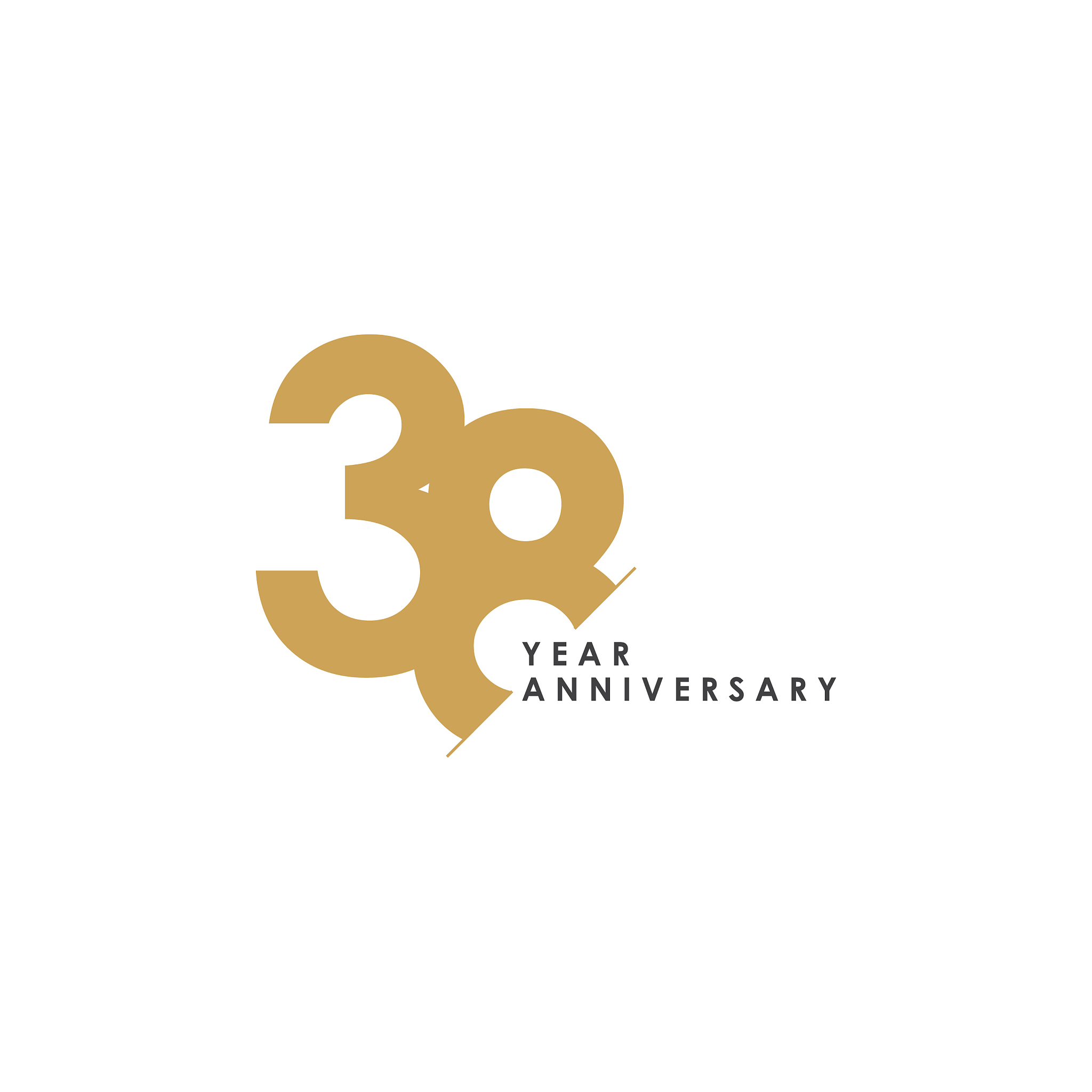 38 year anniversary template design