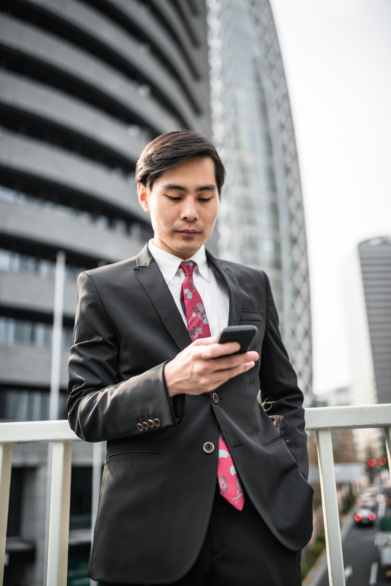 japanese businessman on the phone