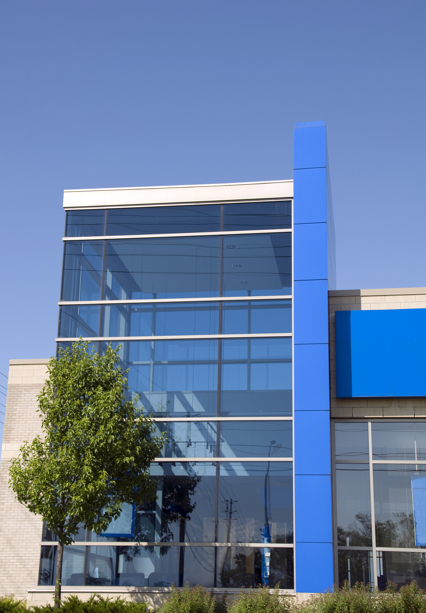 blue building